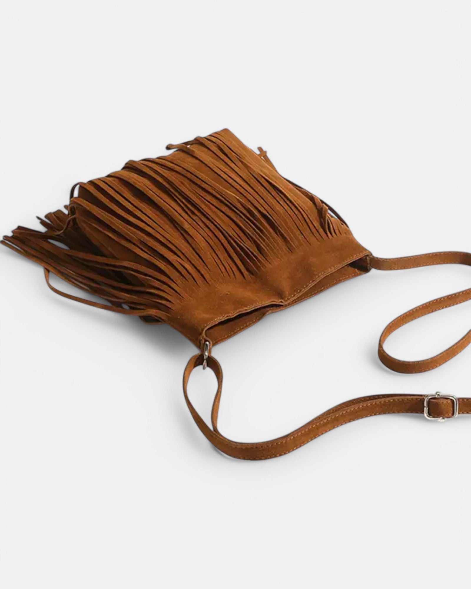 Alice – Boho Tassel Crossbody Bag with Adjustable Strap - Boho Style - Brown - 