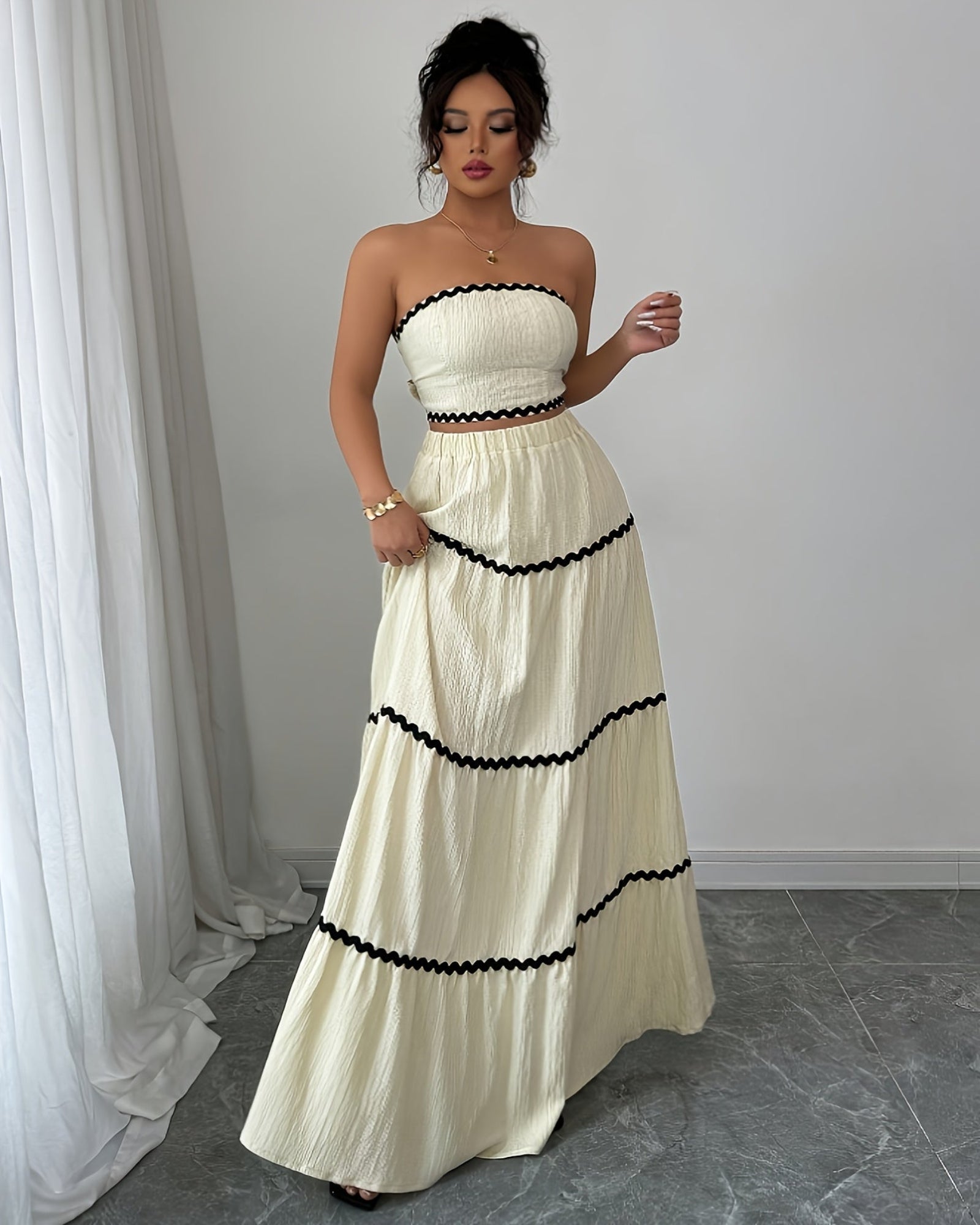 Alina – Bohemian Bandeau Skirt Set - Outfit Sets - Boho Style