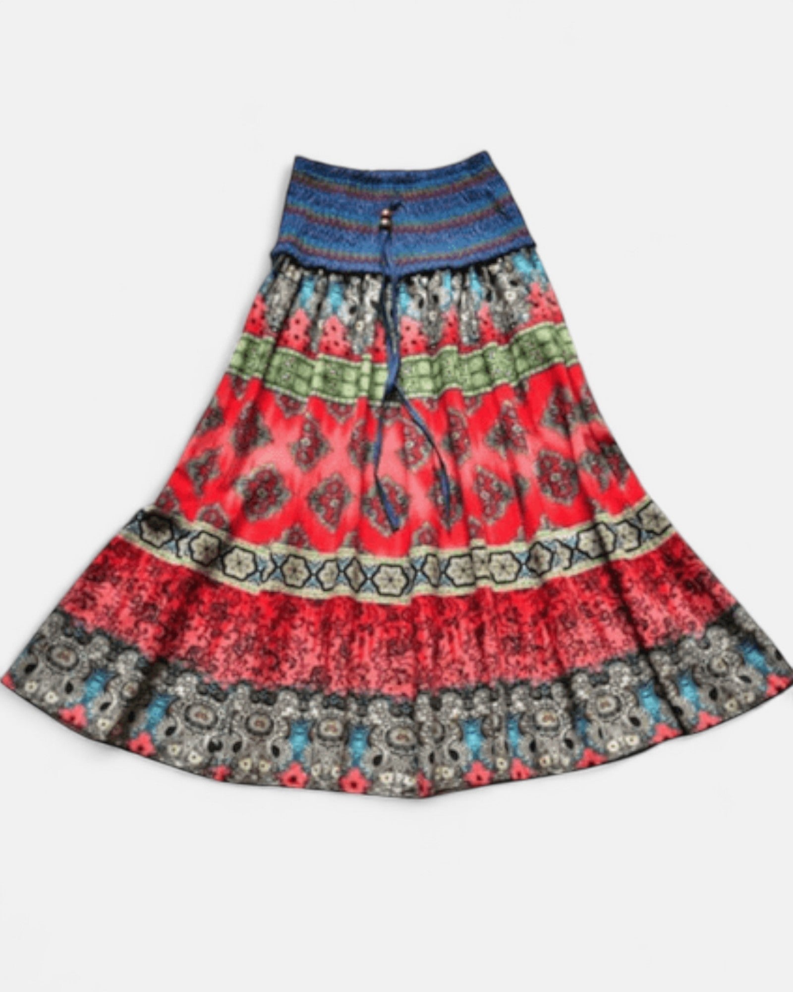 Amelia – Boho High Waist Maxi Skirt with Ruffled Hem - Skirt - Boho Style