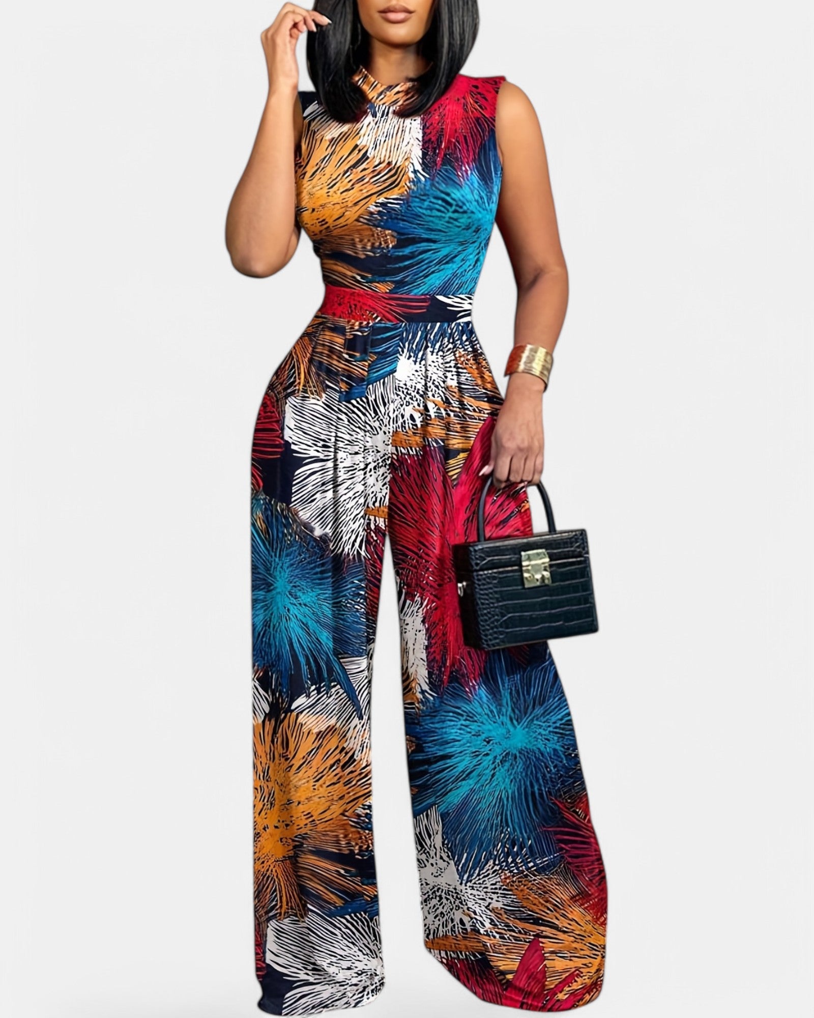 Amelia – Effortless Floral Wide - Leg Jumpsuit - Jumpsuit - Boho Style