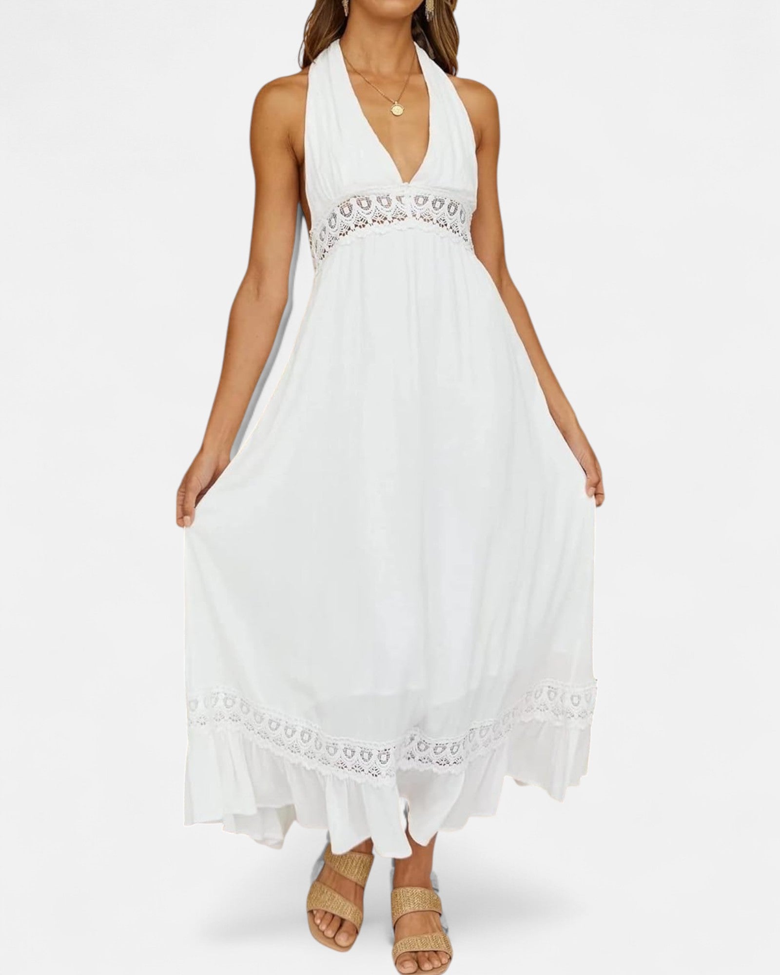 Blythe – Boho Lace Maxi Beach Dress - Dress - Boho Style