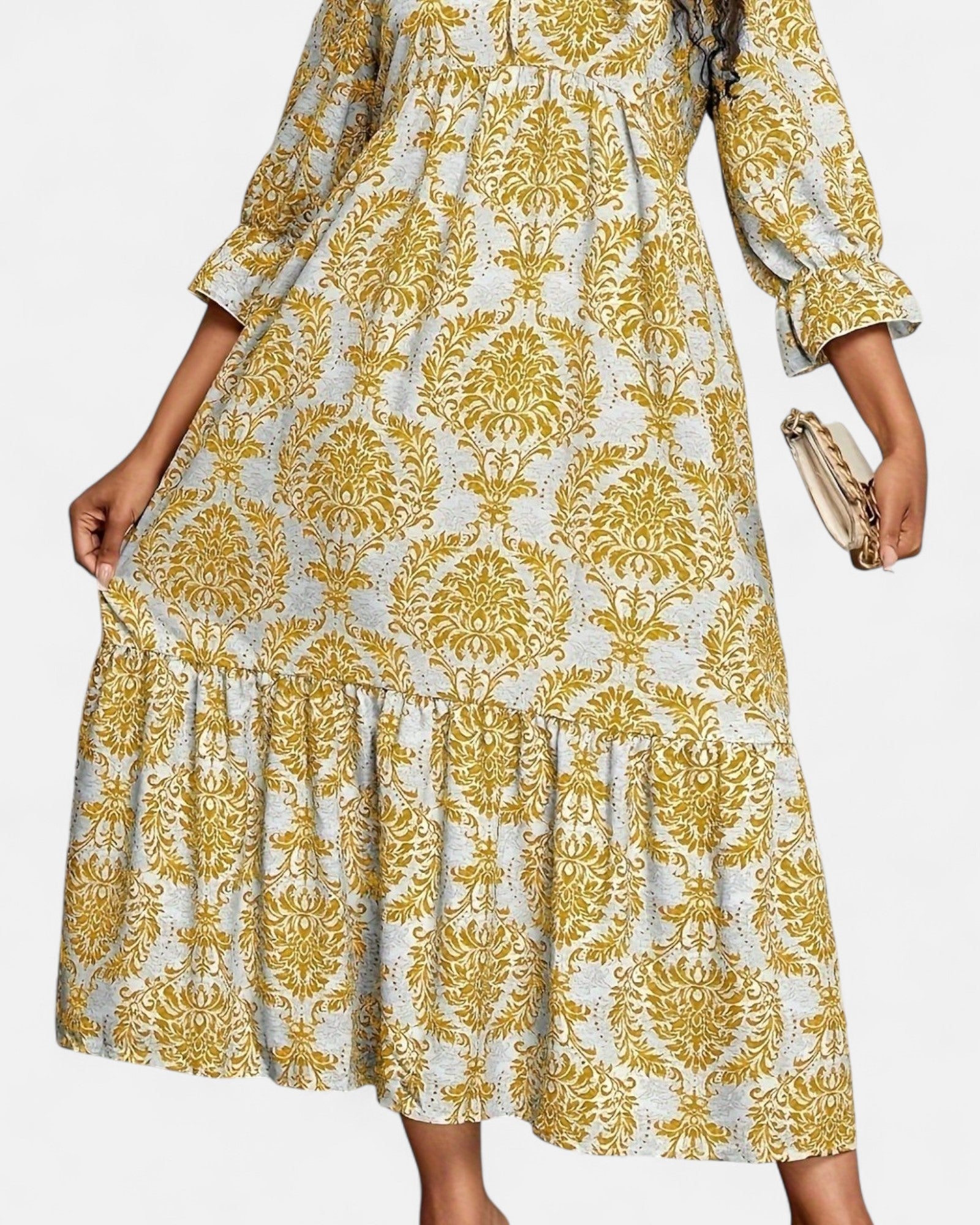Charlotte – Boho Plus Size Ethnic Print Longline Dress - Dress - Boho Style