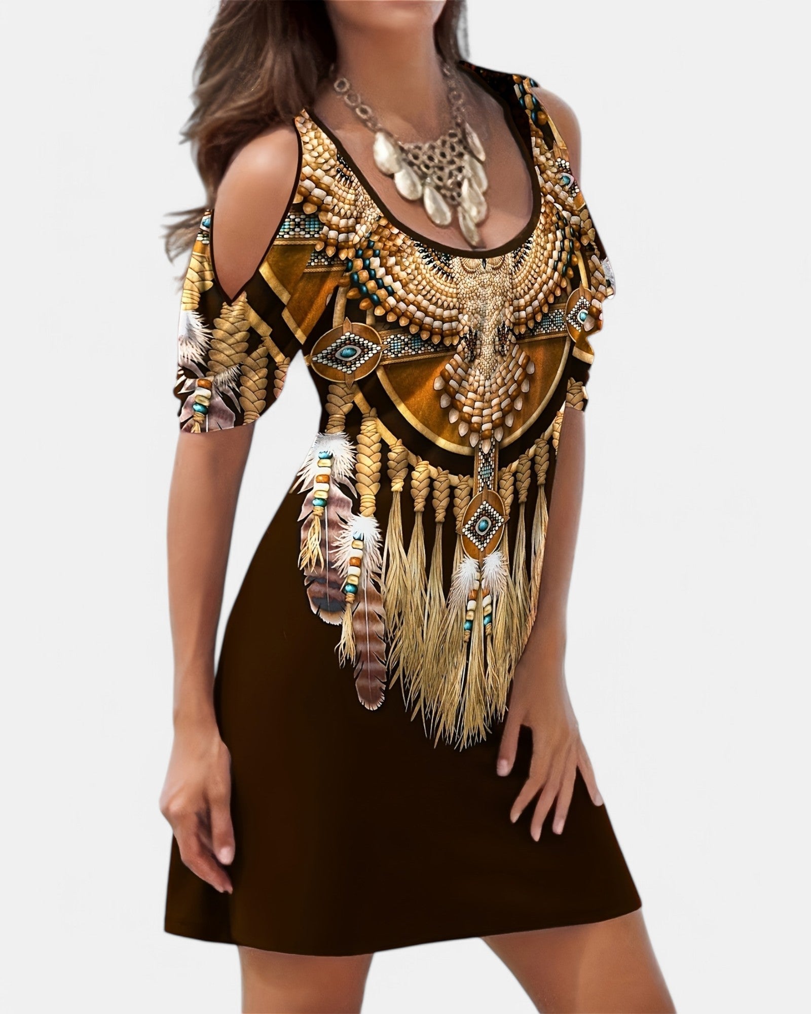 Charlotte – Effortless Cold Shoulder Boho Dress - Dress - Boho Style
