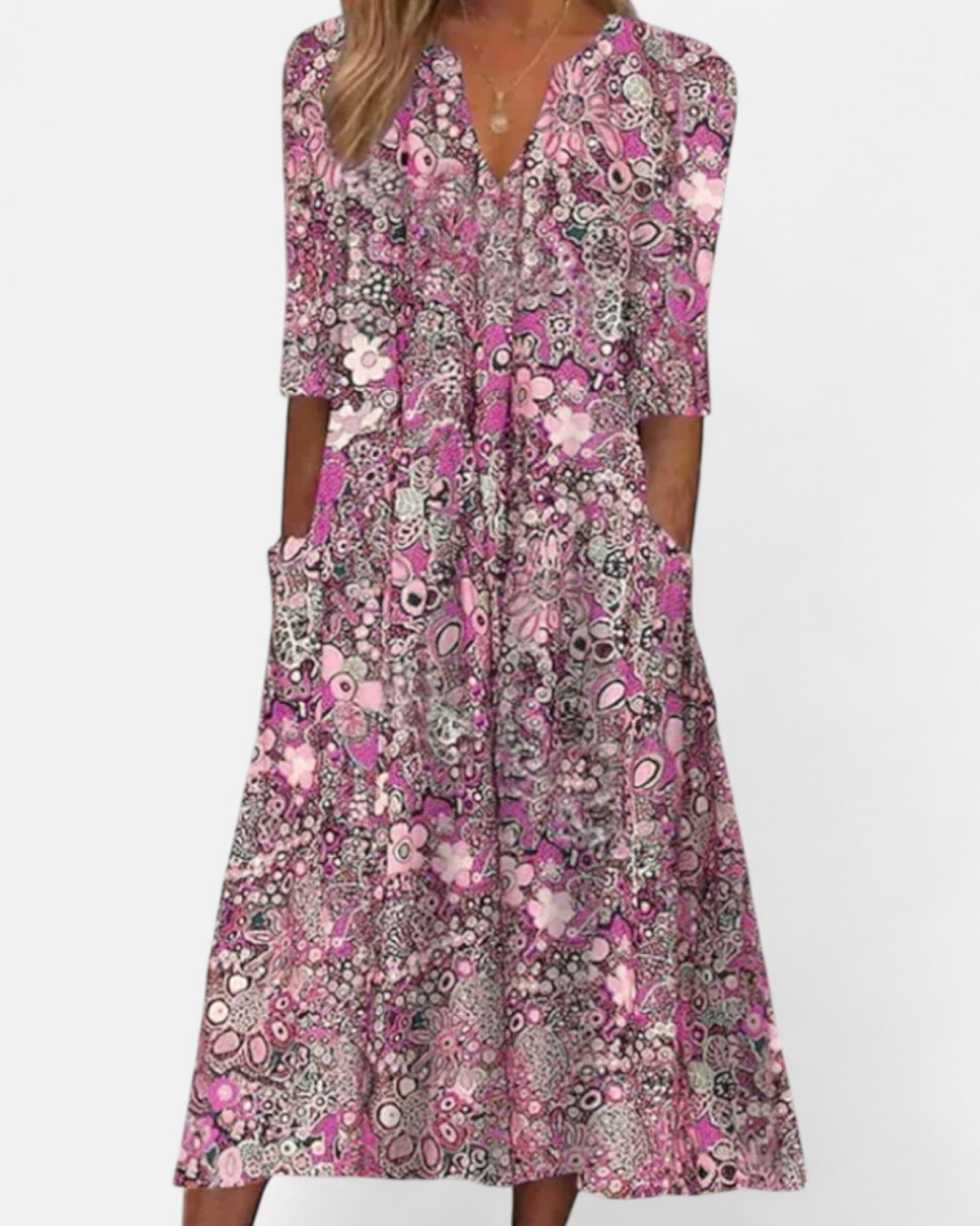 Charlotte - Flowy Boho Midi Dress | Casual Chic Summer Dress - Dress - Boho Style