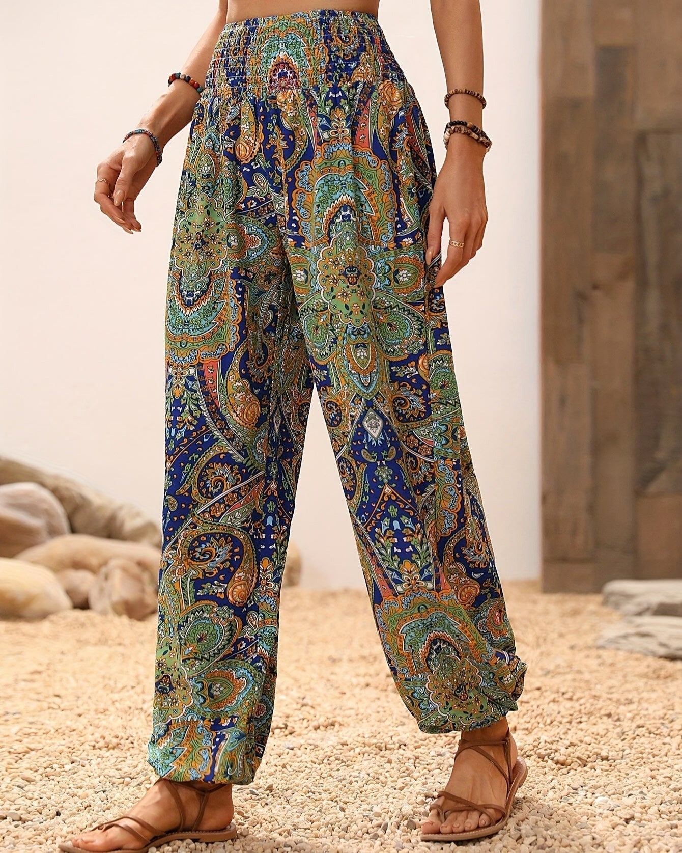 Chloe – Bohemian Mandala Print Relaxed Jogger Pants - Jogger Pants - Boho Style