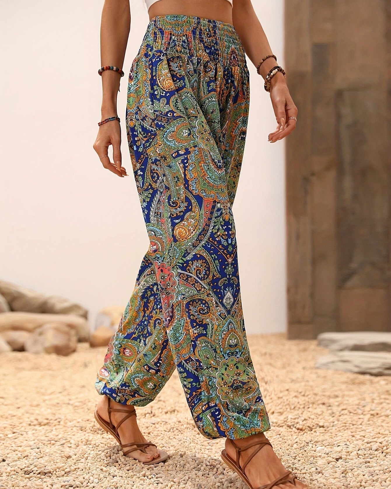Chloe – Bohemian Mandala Print Relaxed Jogger Pants - Jogger Pants - Boho Style