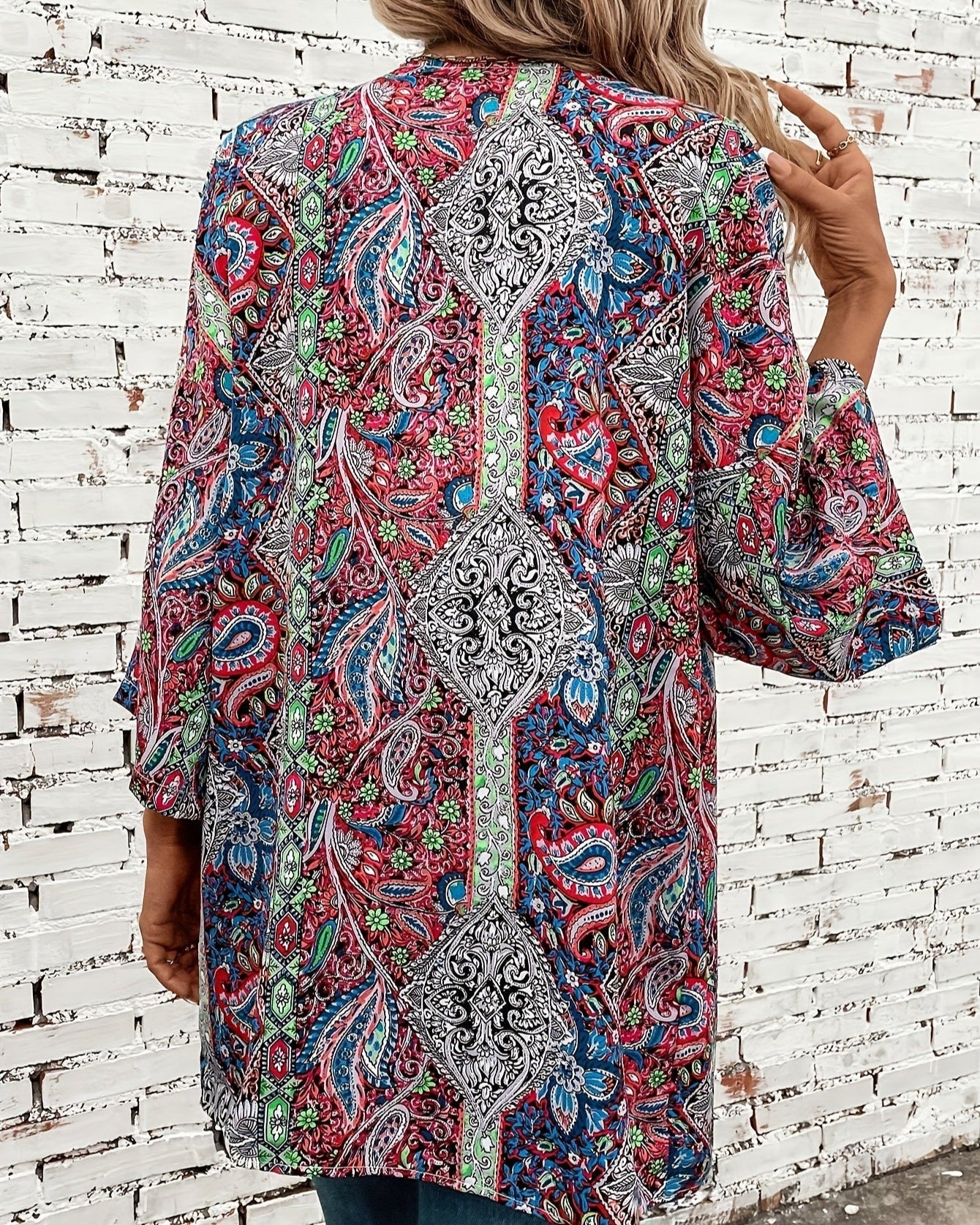 Chloe – Bohemian Paisley Beach Cardigan - Cardigan - Boho Style