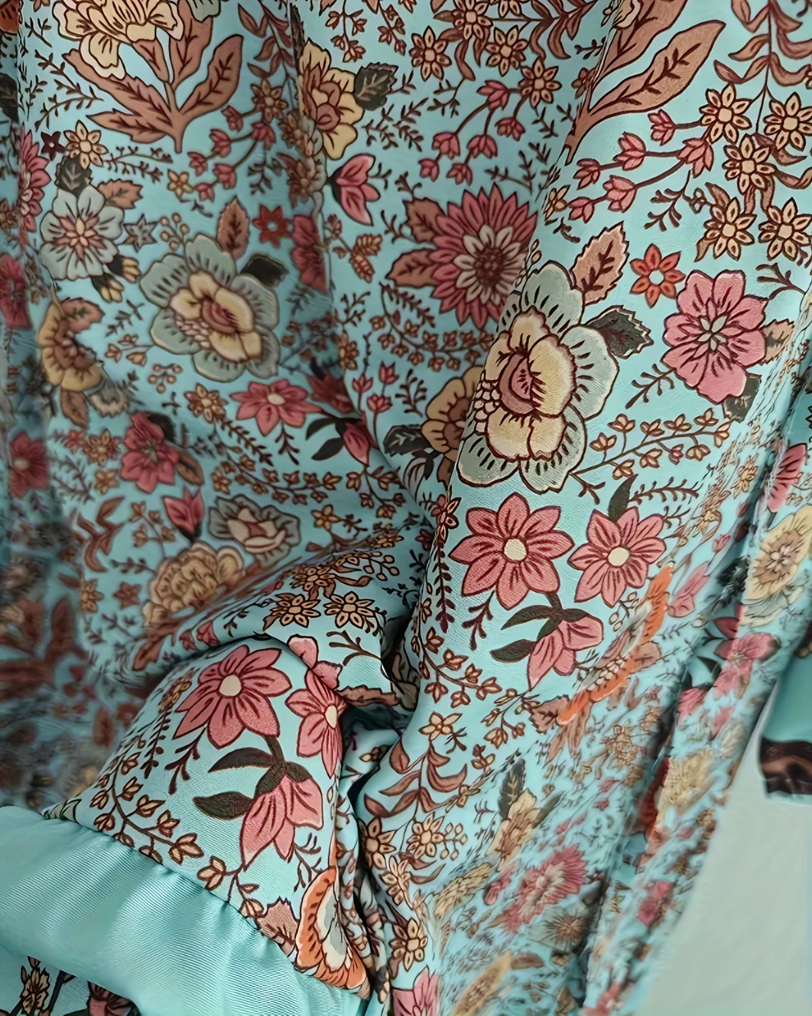 Chloe – Plus Size Boho Floral Mini Dress - Dress - Boho Style
