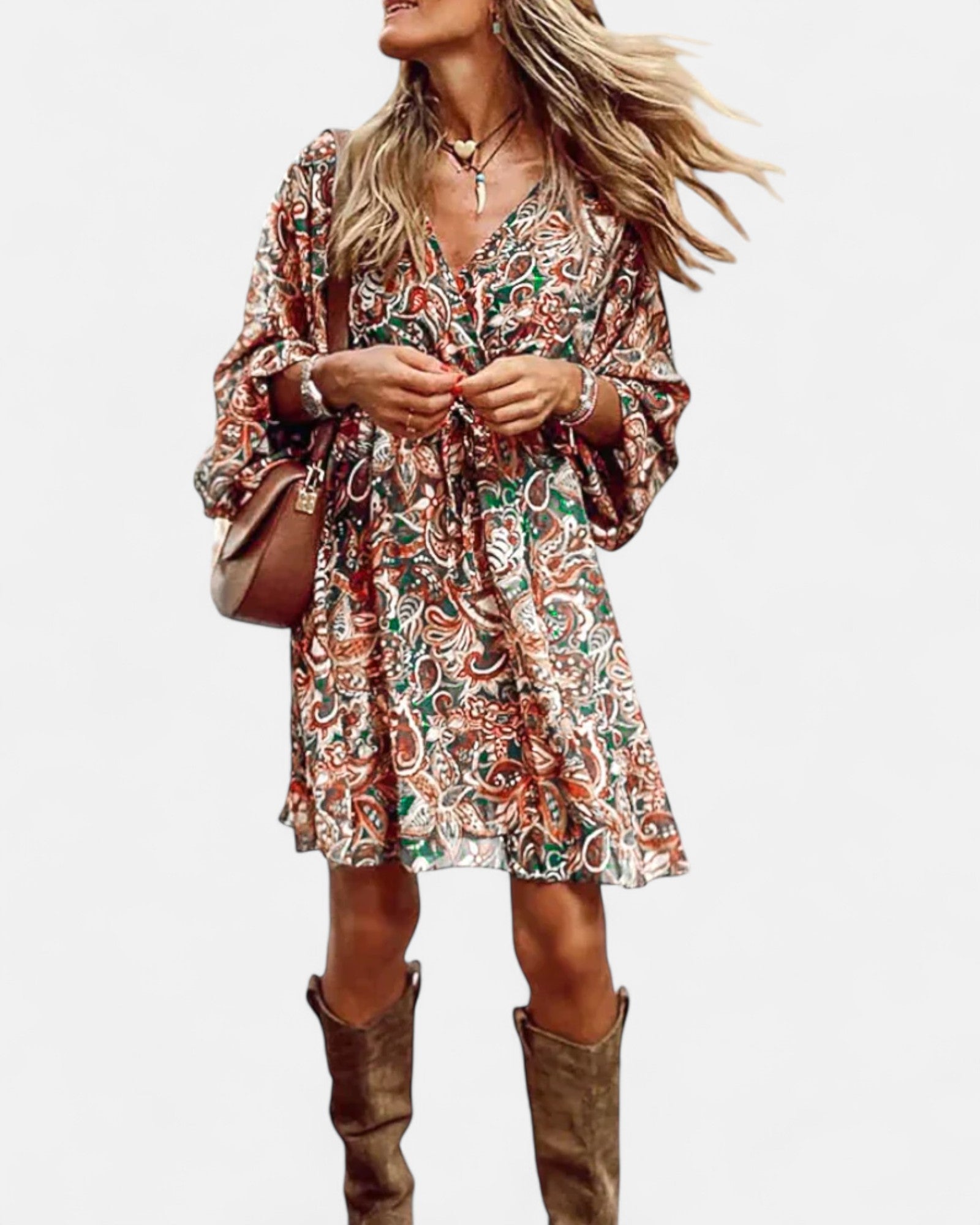 Clara – Effortless Boho Midi Dress - Dress - Boho Style