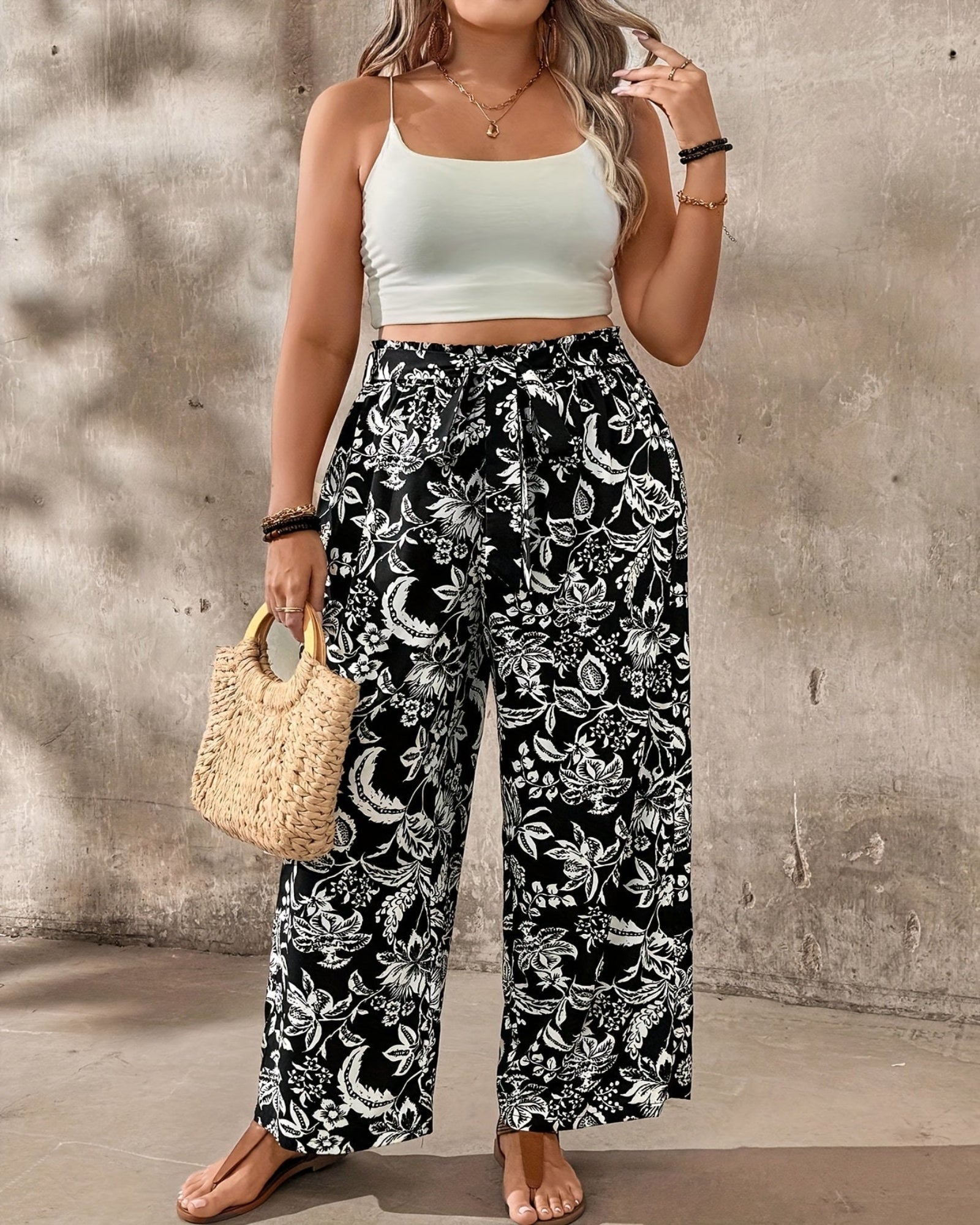Clover - Boho Paisley High - Waist Wide - Leg Trousers - Trouser - Boho Style