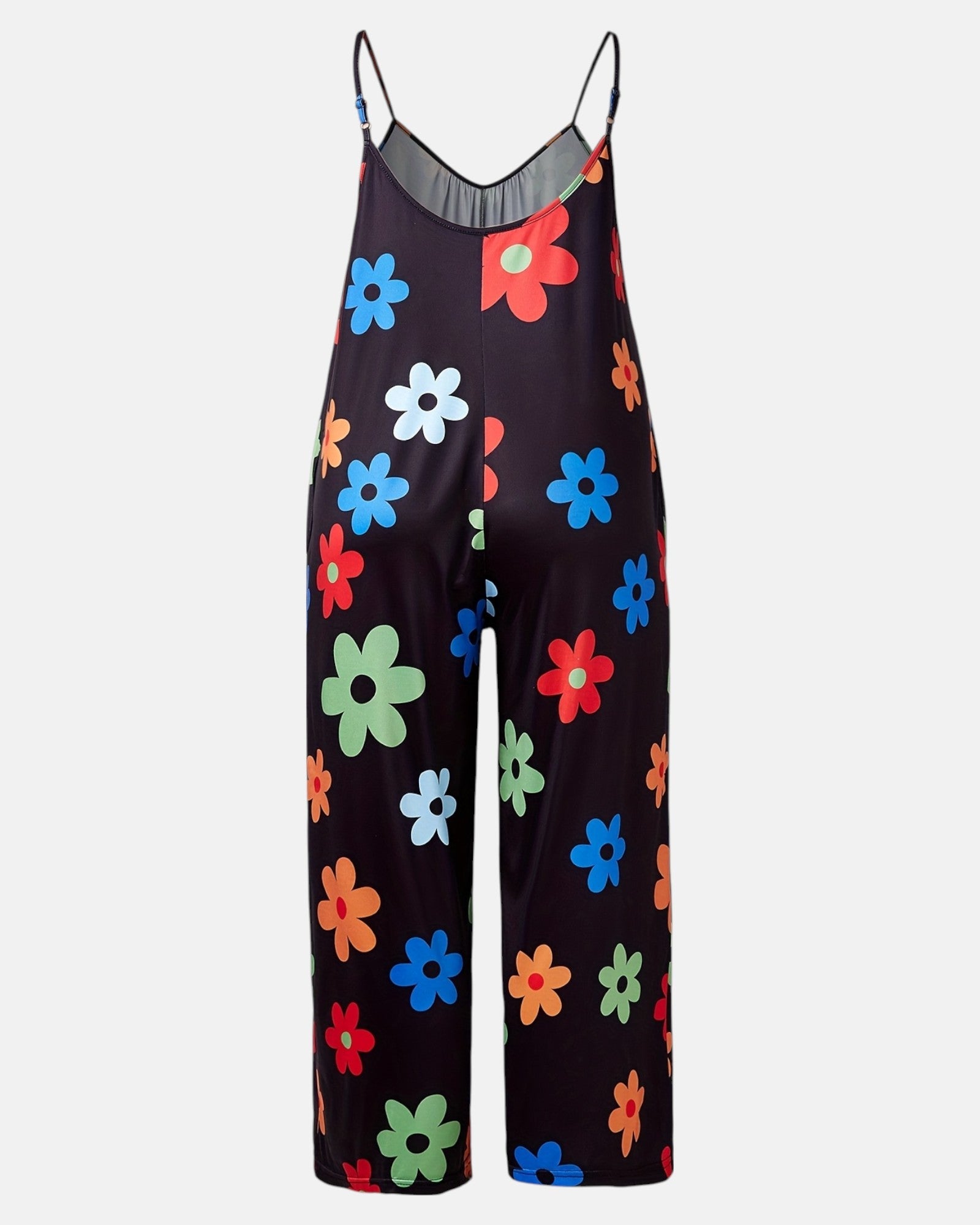 Dhalia – Plus - Size Bohemian Floral Jumpsuit with Pockets - Jumpsuit - Boho Style
