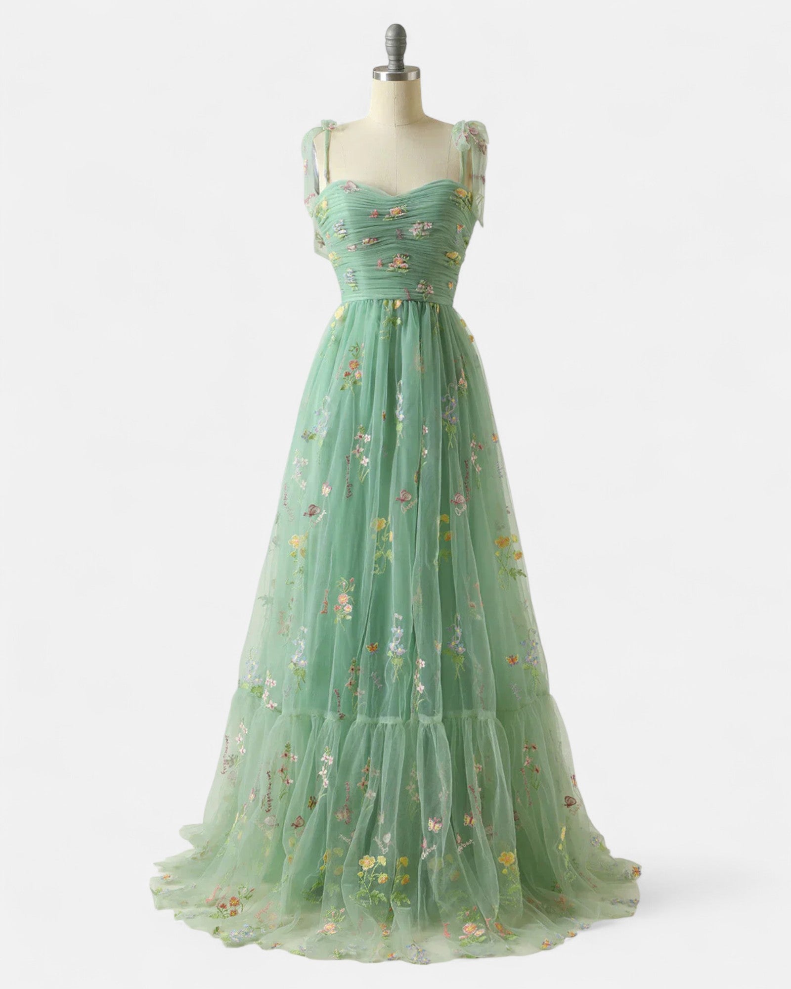 Freya – Boho Embroidered Tulle Maxi Dress - Dresses - Boho Style