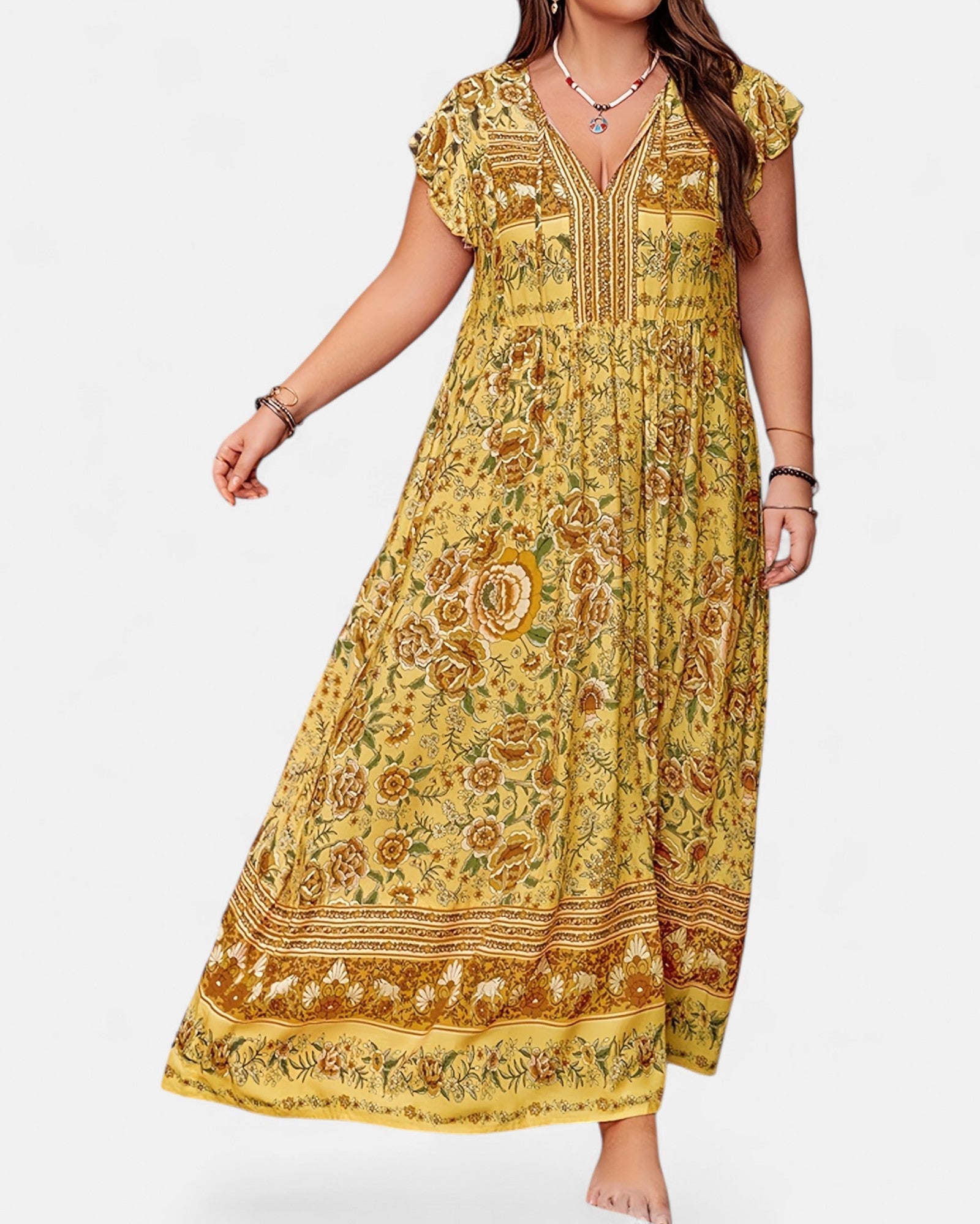 Freya – Lightweight Floral Maxi Dress - Dress - Boho Style