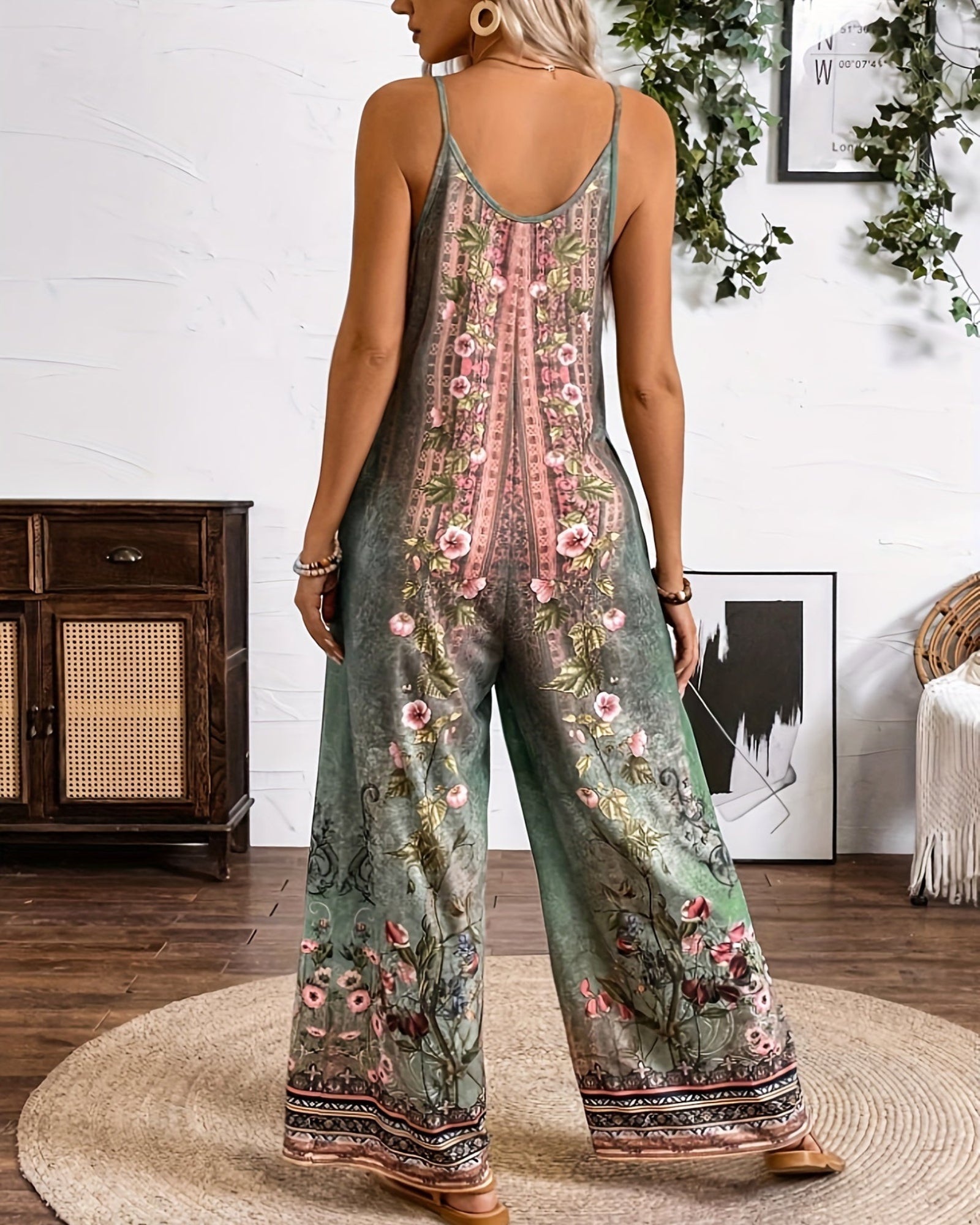 Freya – Relaxed Fit Bohemian Sleeveless Jumpsuit - Jumpsuit - Boho Style