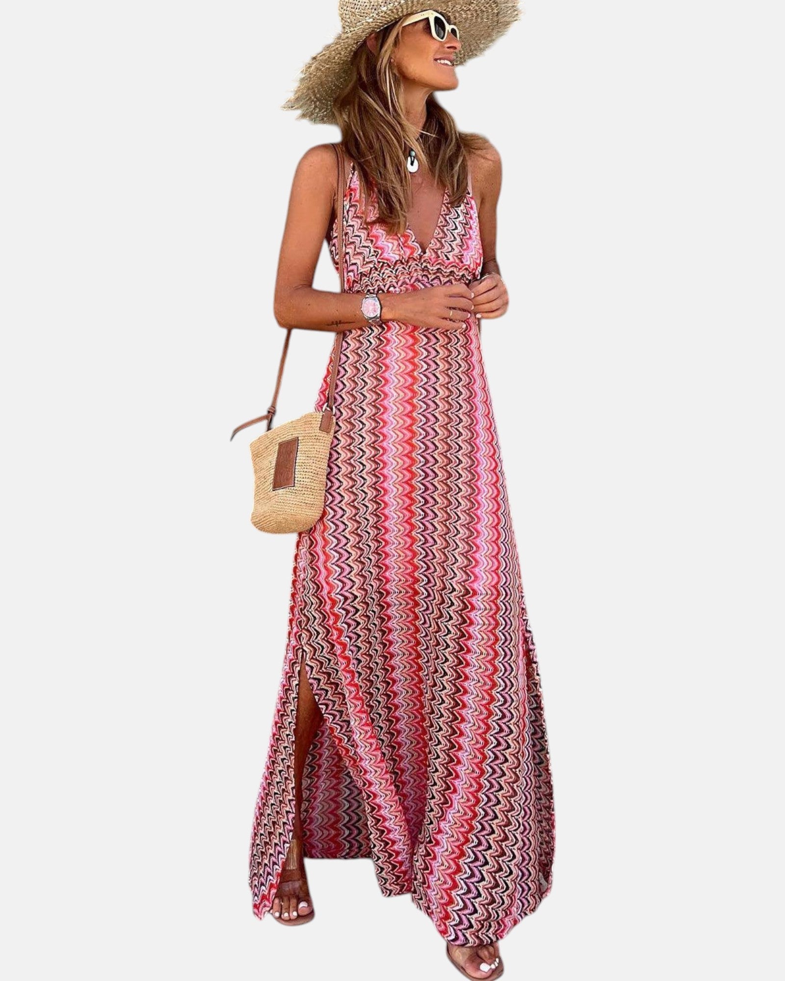 Freya – Tribal Bohemian Halter Neck Maxi Dress - Dress - Boho Style