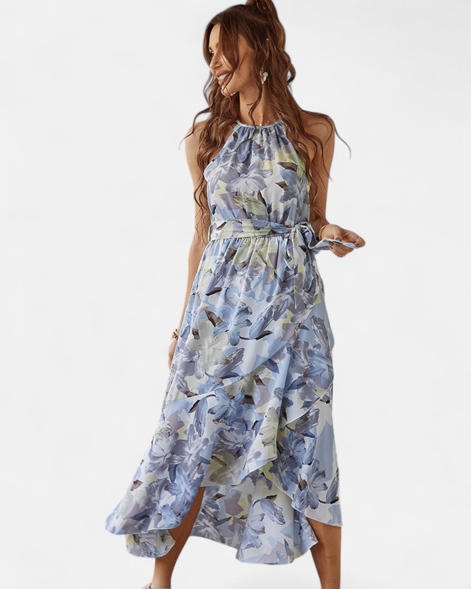Kiara – Boho Halterneck Midi Dress - Dress - Boho Style