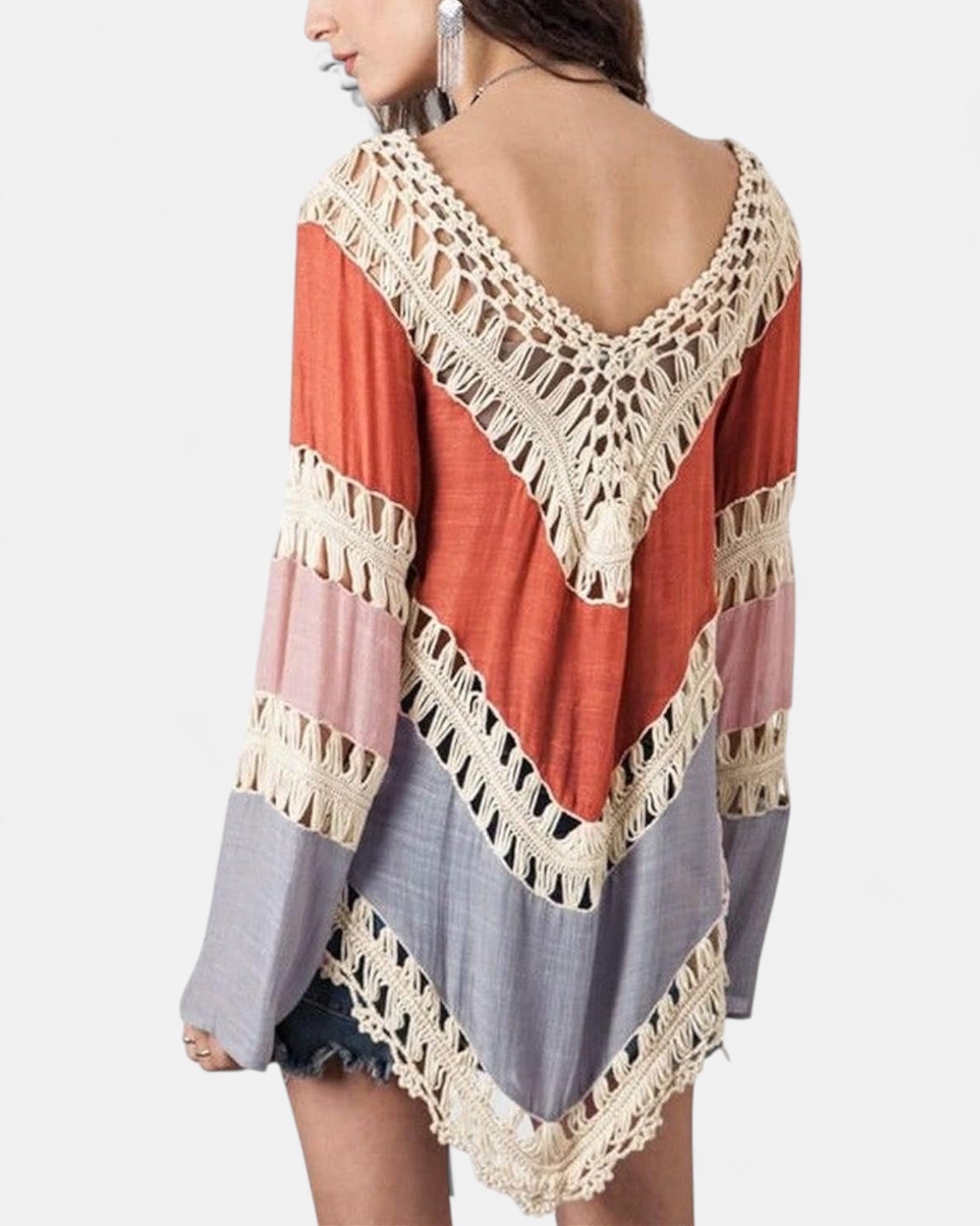 Kiara – Boho Lace Knit Blouse - Blouse - Boho Style