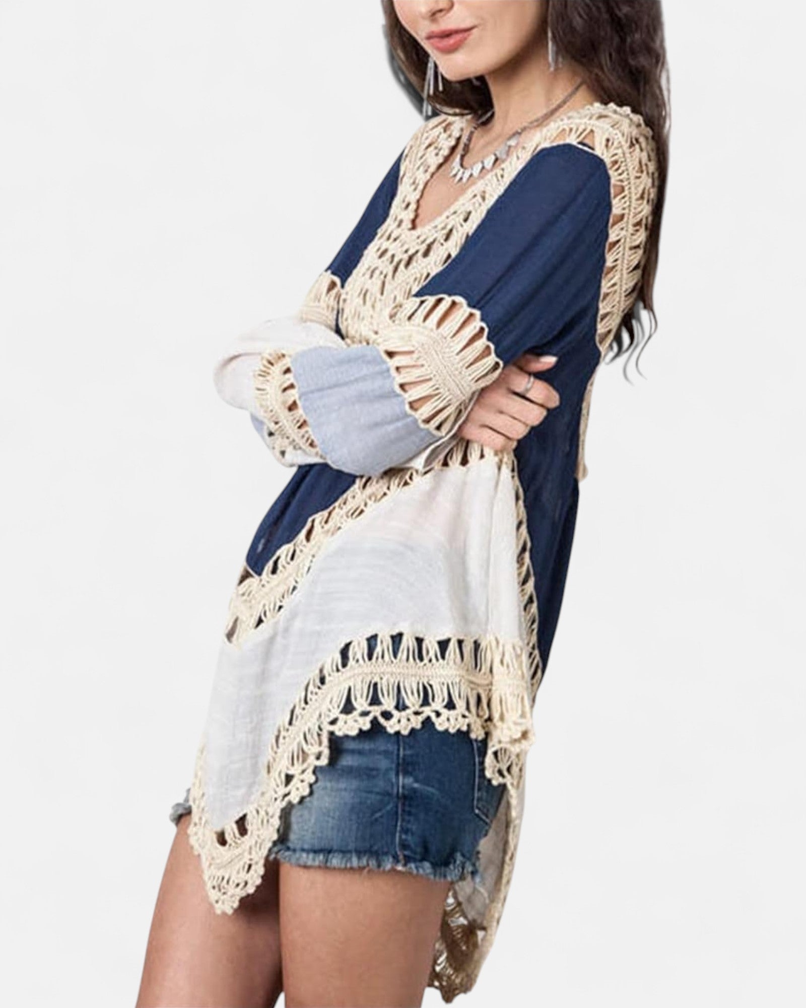 Kiara – Boho Lace Knit Blouse - Blouse - Boho Style