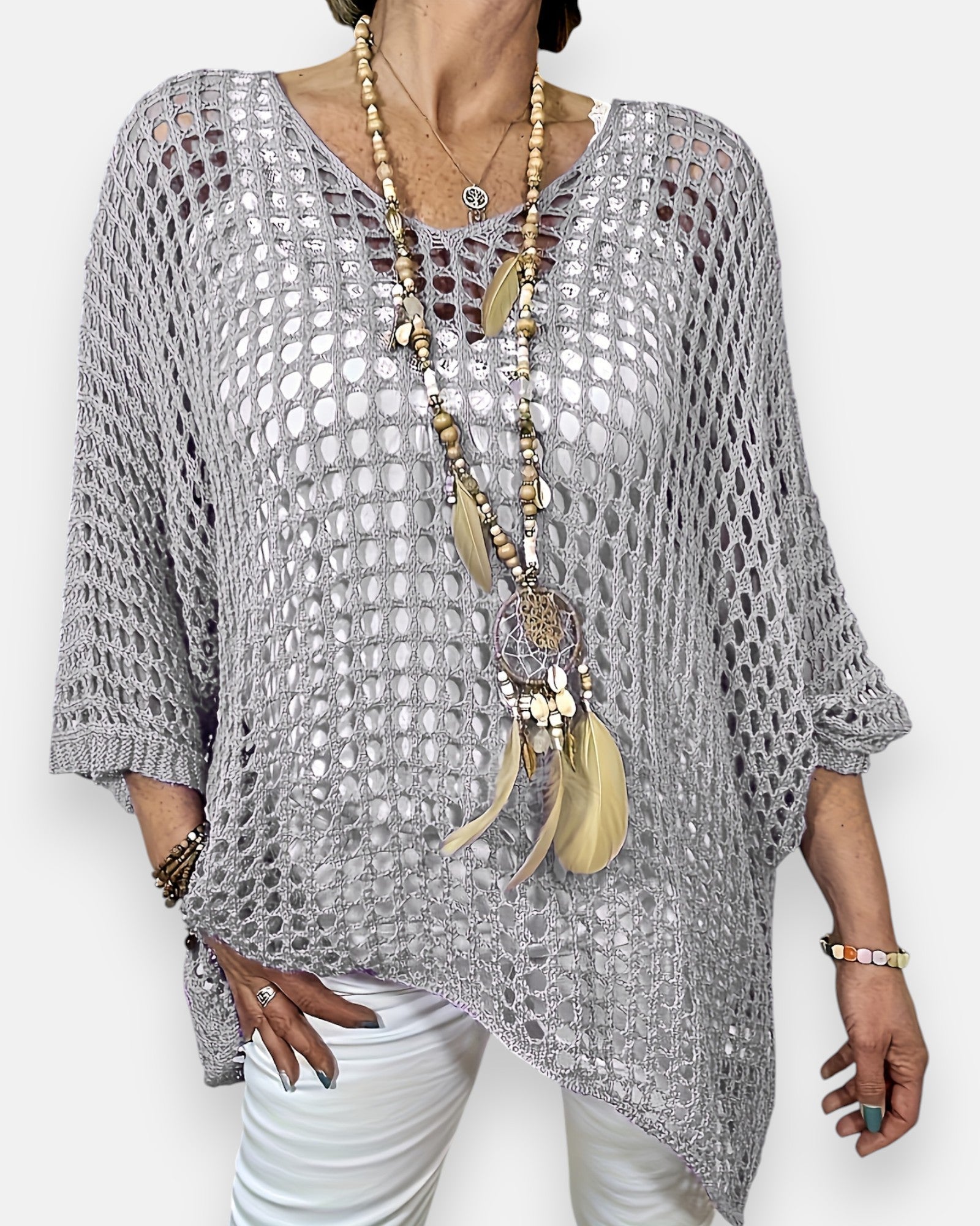 Lila – Boho V - Neck Crochet Blouse - Blouse - Boho Style