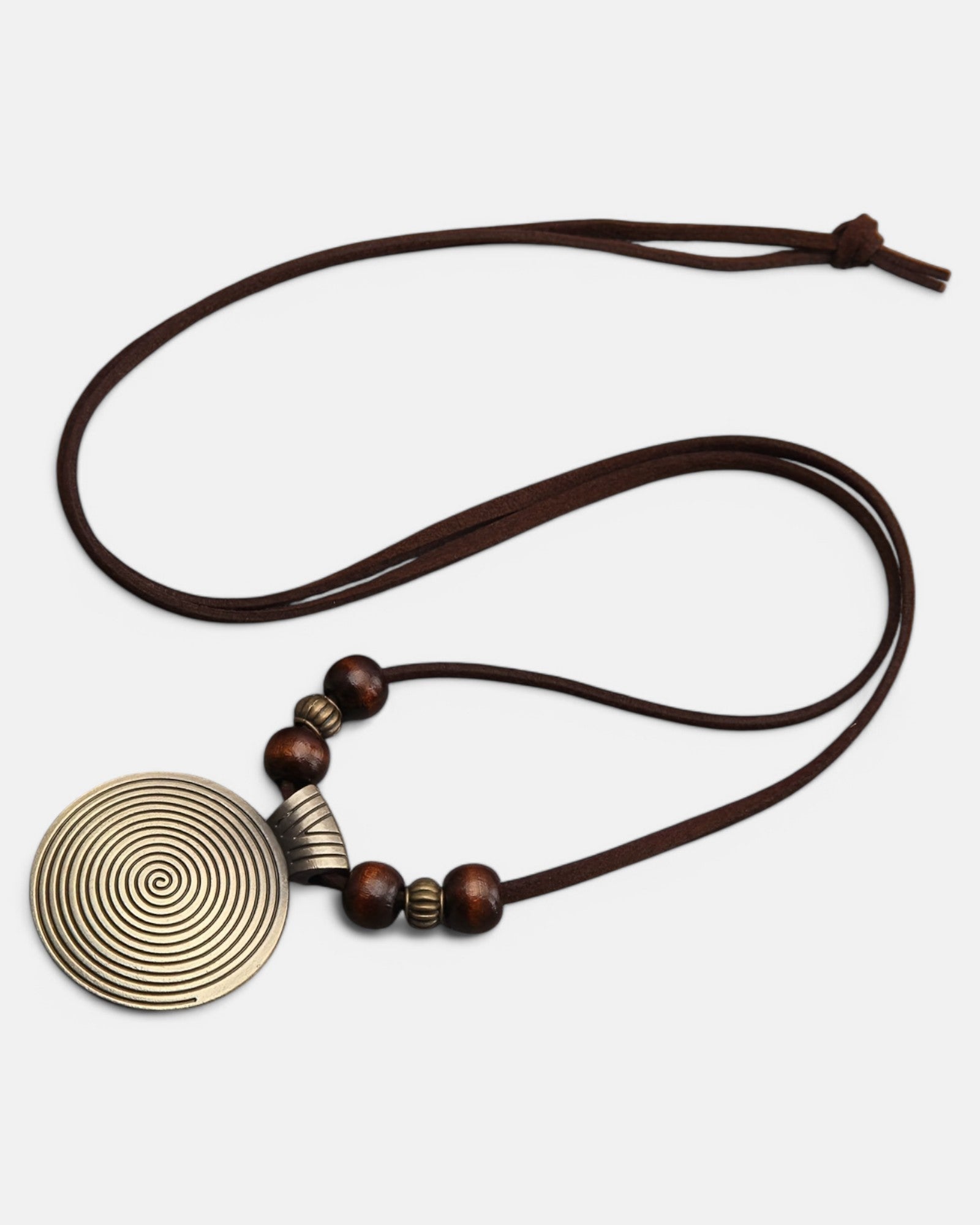 Lila – Boho Wooden Bead Necklace with Zodiac Charm - Necklace - Boho Style