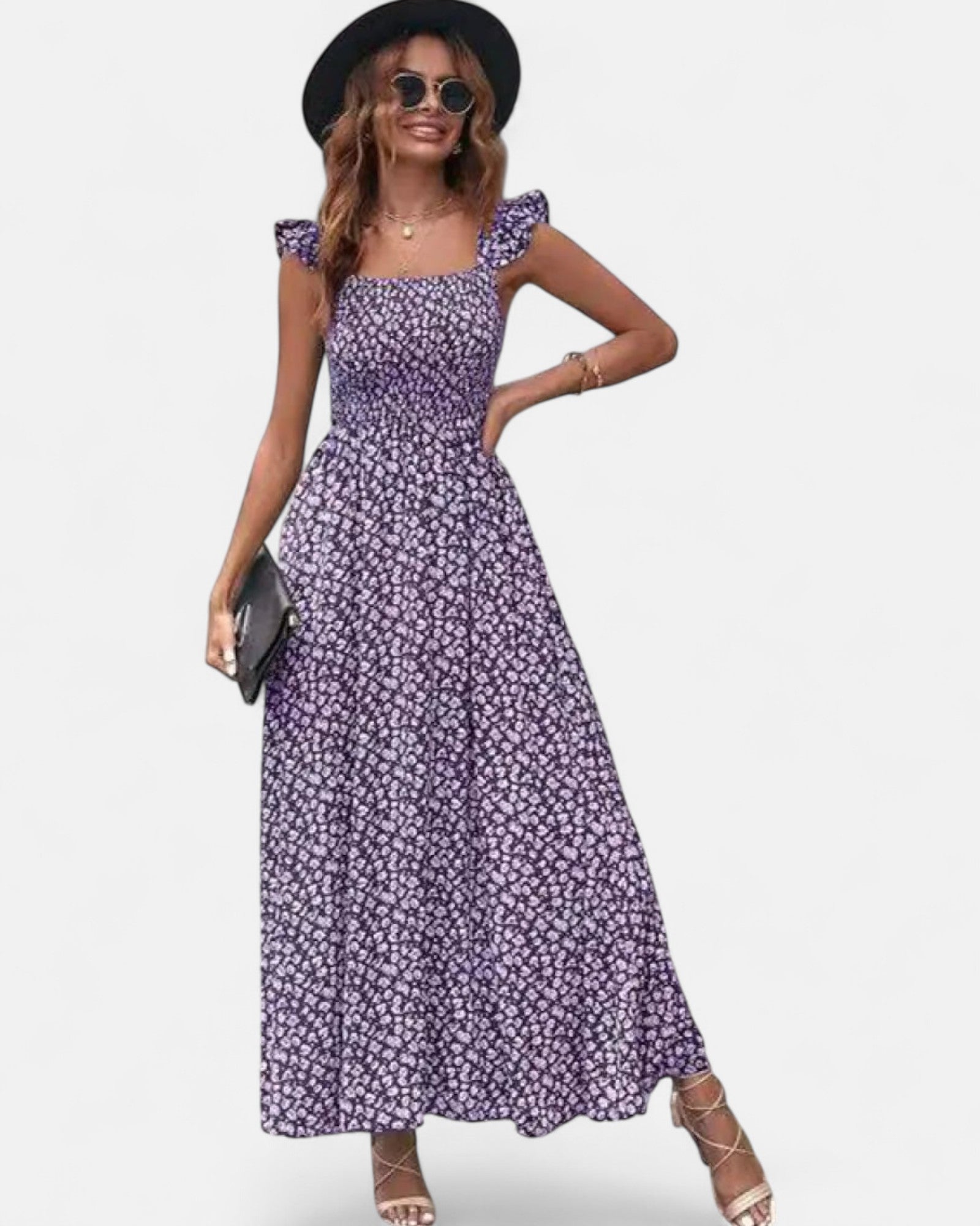 Lily – Bohemian Floral Print Midi Dress - Dress - Boho Style