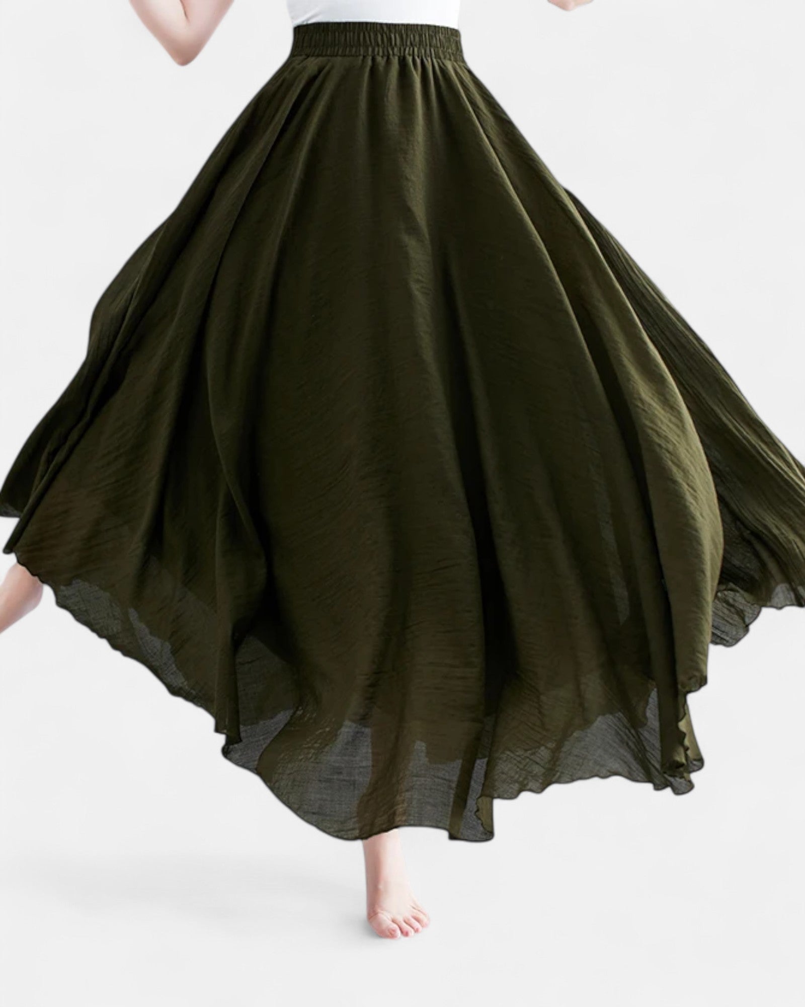 Lorelei – Vintage Boho Cotton Linen High - Waist Skirt - Skirt - Boho Style