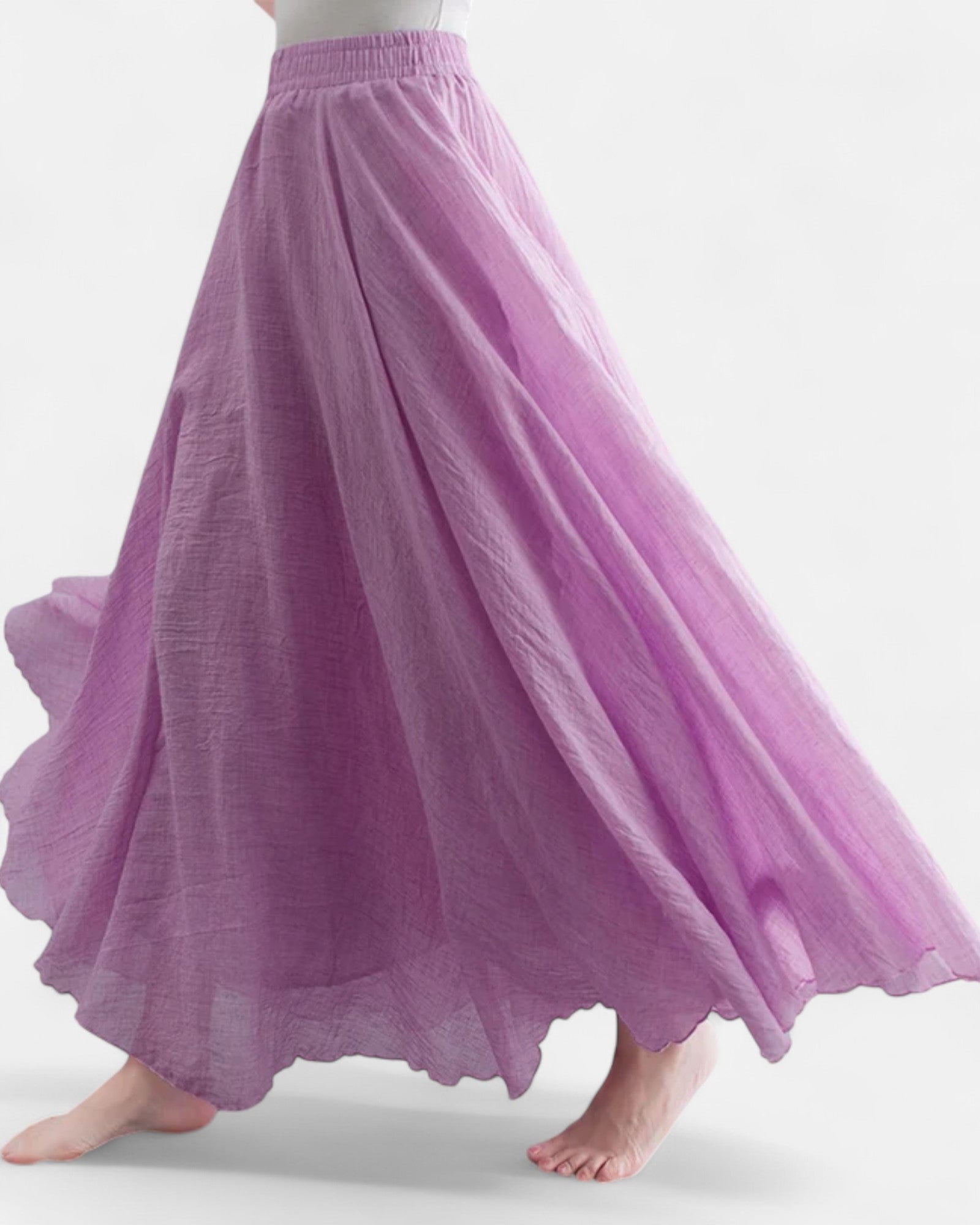 Lorelei – Vintage Boho Cotton Linen High - Waist Skirt - Skirt - Boho Style