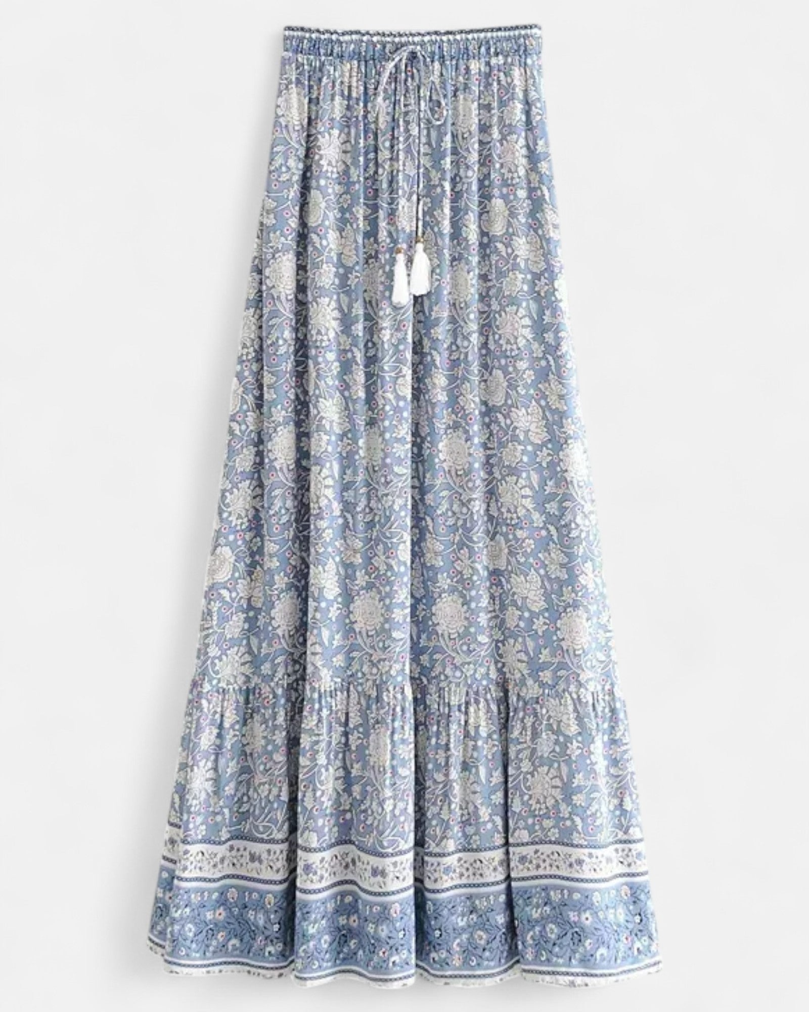 Lottie – High - Waisted Floral Boho Maxi Skirt - Skirt - Boho Style