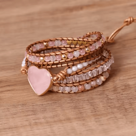 Luna – Boho 5 - Strand Natural Stone Wrap Bracelet - Bracelet - Boho Style