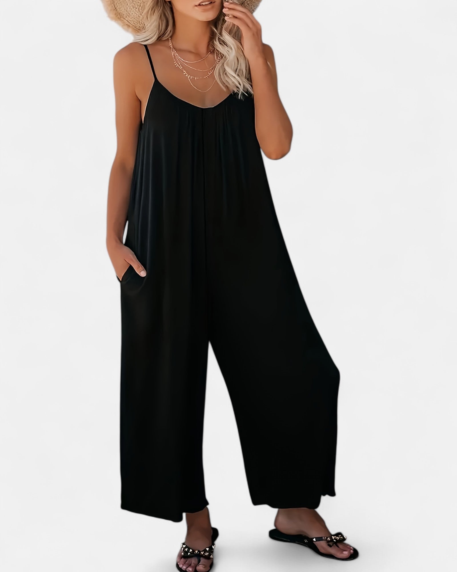 Maelis – Boho Sleeveless Jumpsuit with Pockets - Jumpsuit - Boho Style