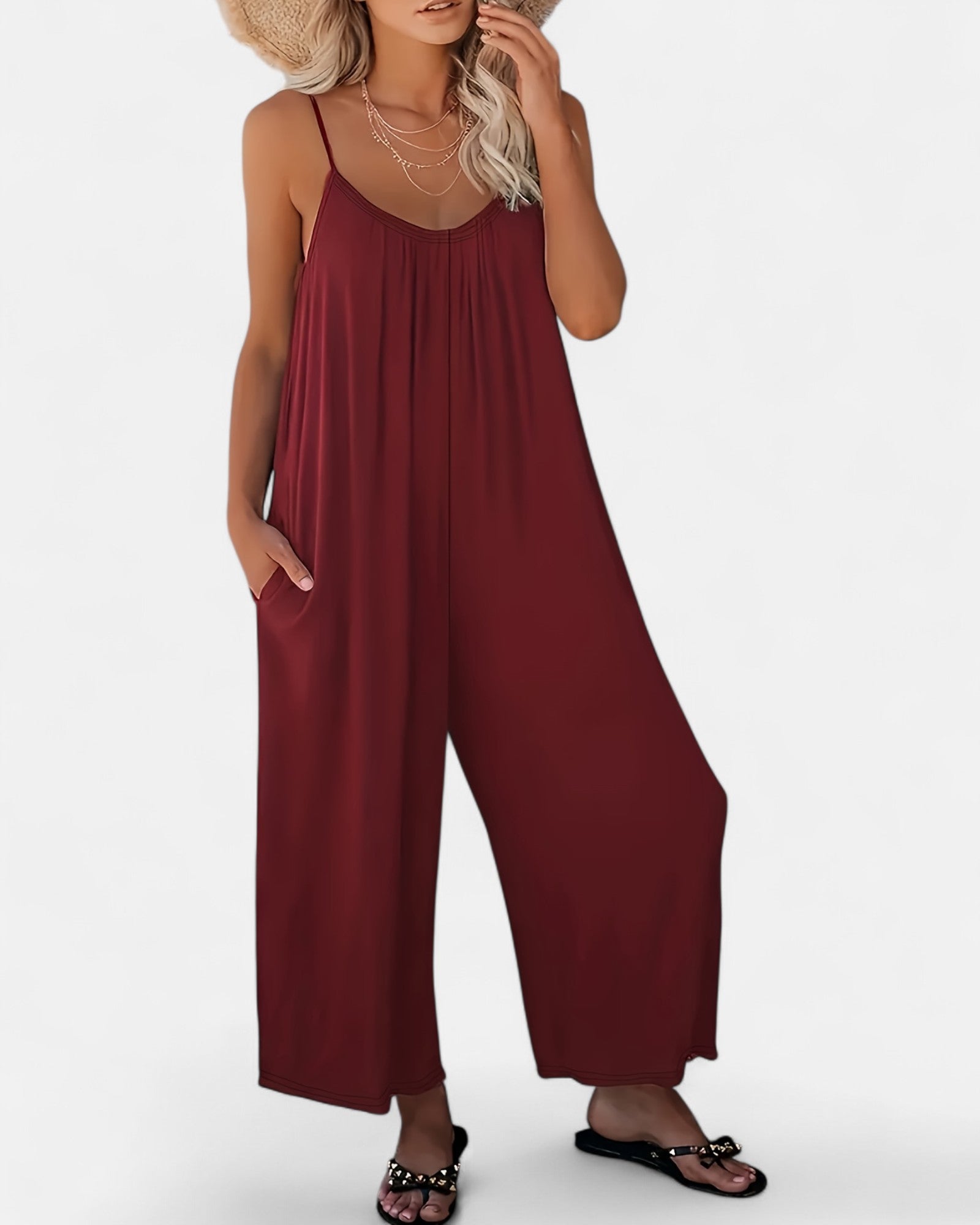 Maelis – Boho Sleeveless Jumpsuit with Pockets - Jumpsuit - Boho Style