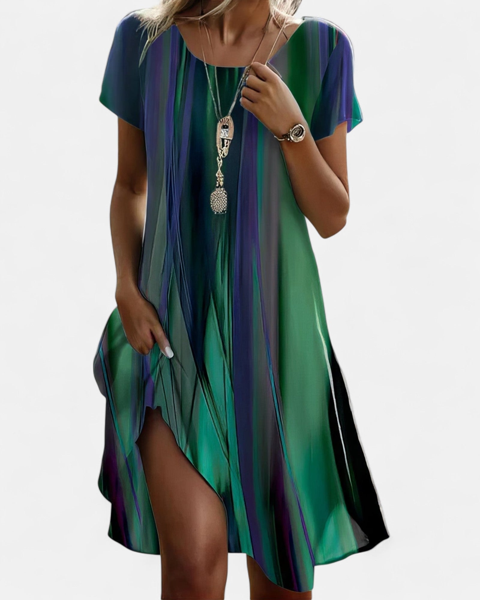 Marais – Boho Chic Flowing Cotton Dress - Dresses - Boho Style