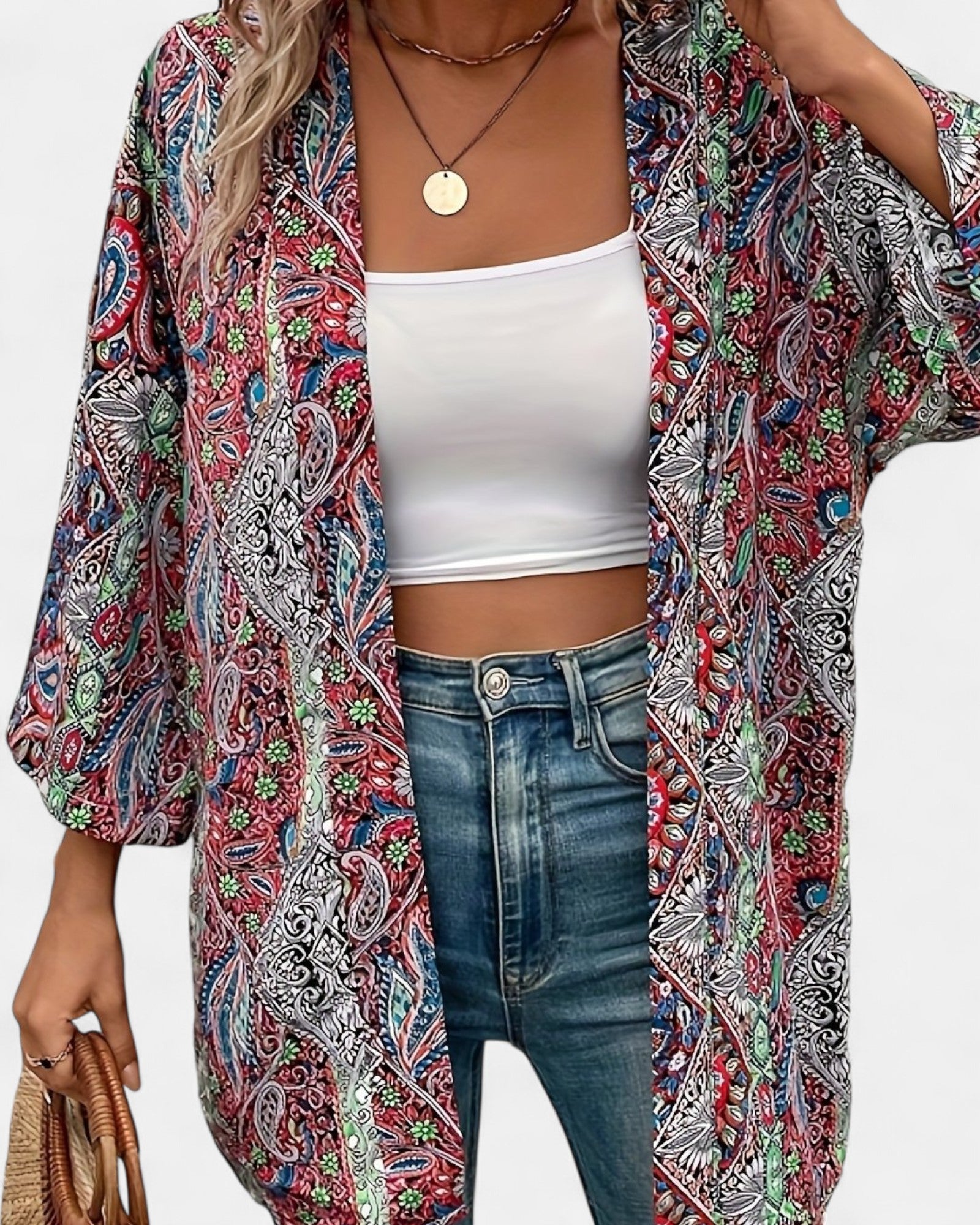 Maya – Lightweight Boho Paisley Cardigan - Cardigan - Boho Style