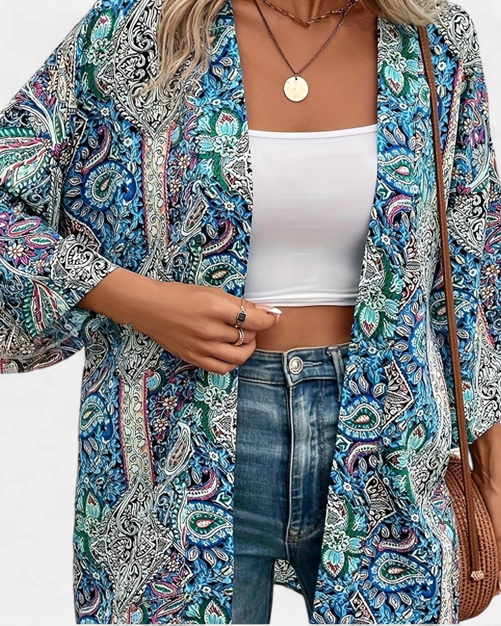 Maya – Lightweight Boho Paisley Cardigan - Cardigan - Boho Style