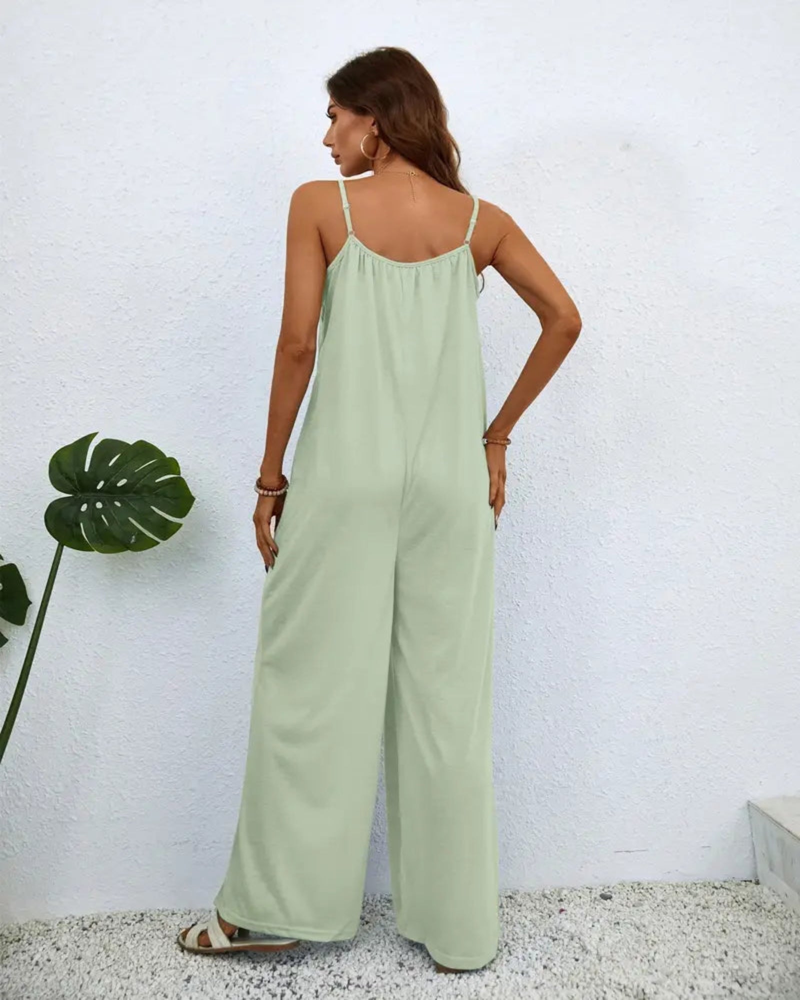 Megan – Boho Ink Print Wide Leg Jumpsuit - Jumpsuit - Boho Style