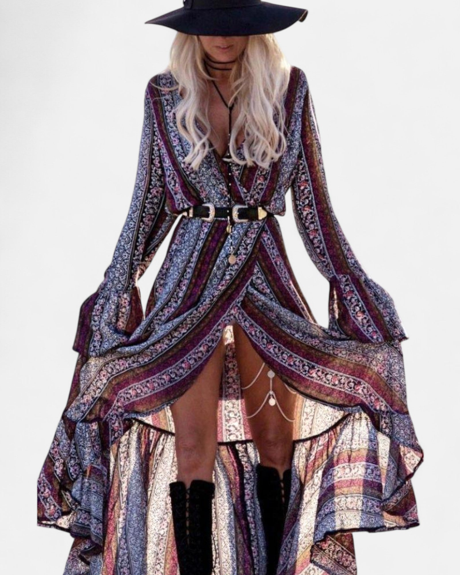 Mirabel – Flowing Boho Beach Maxi Dress - Dress - Boho Style