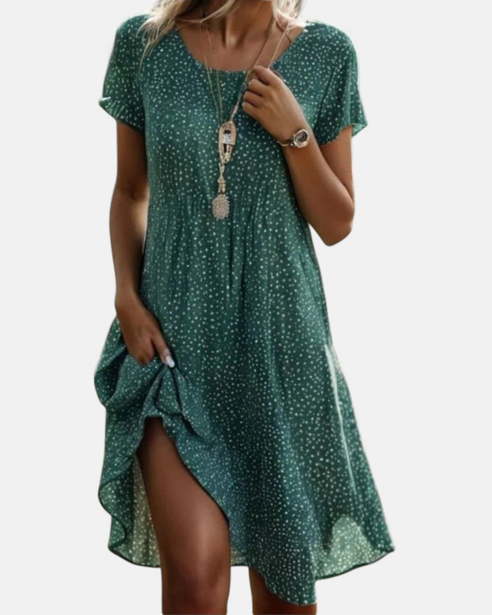 Mirae – Relaxed Vintage Boho V - Neck Dress - Dresses - Boho Style