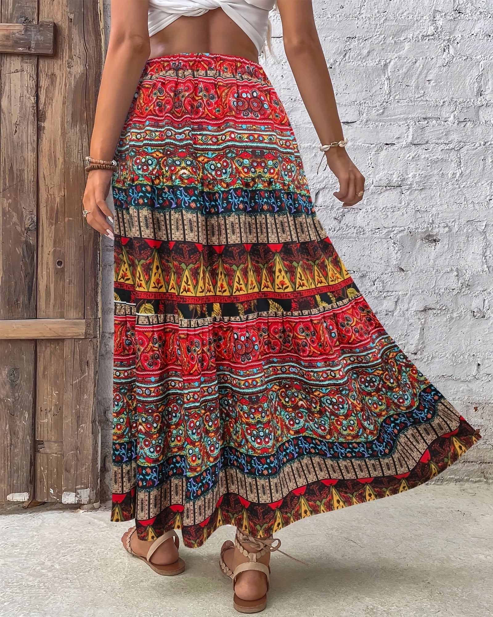 Nola – Boho High Waist Maxi Skirt - Skirts - Boho Style