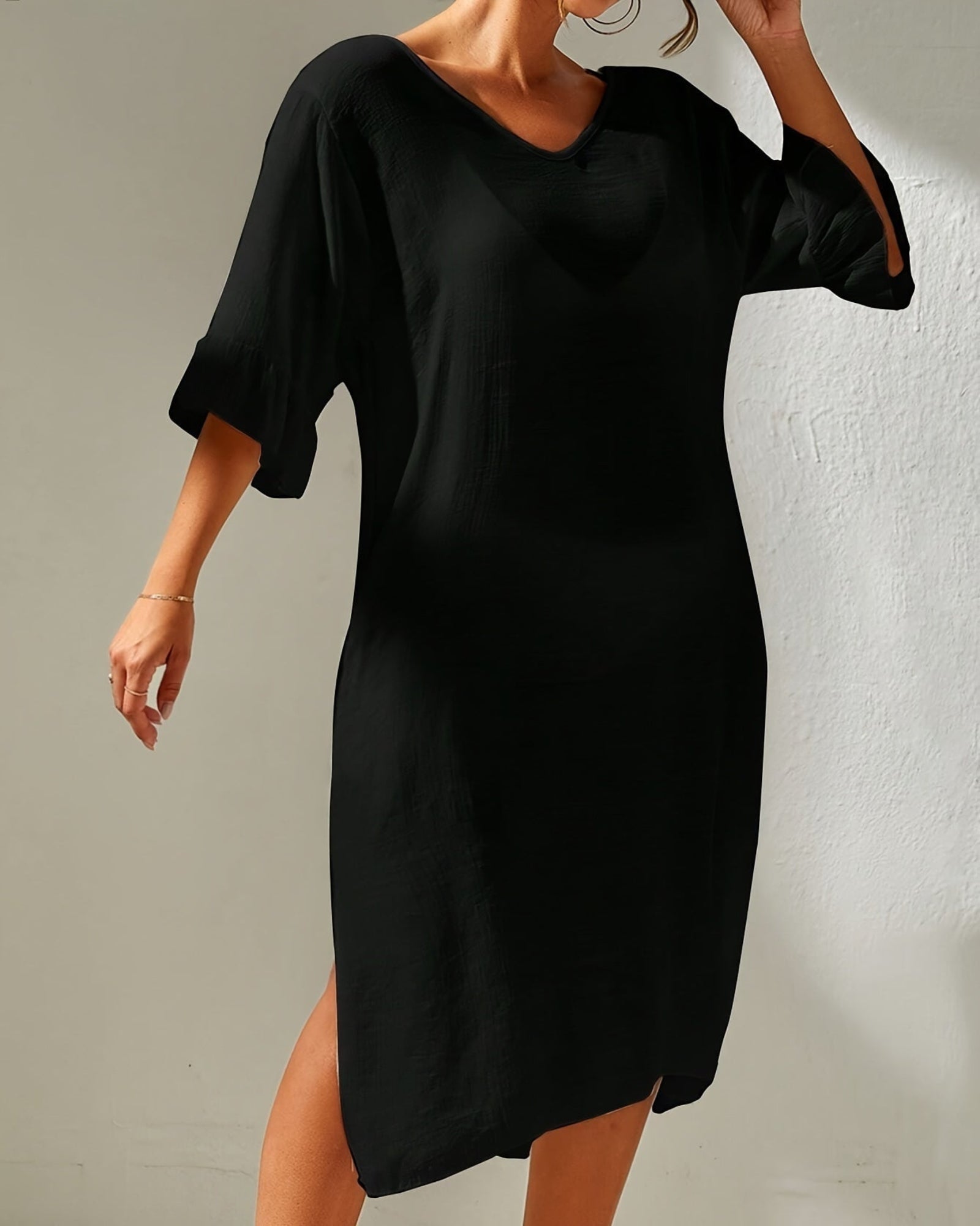 Olivia – Bohemian V - Neck Backless Maxi Dress with Split - Dress - Boho Style
