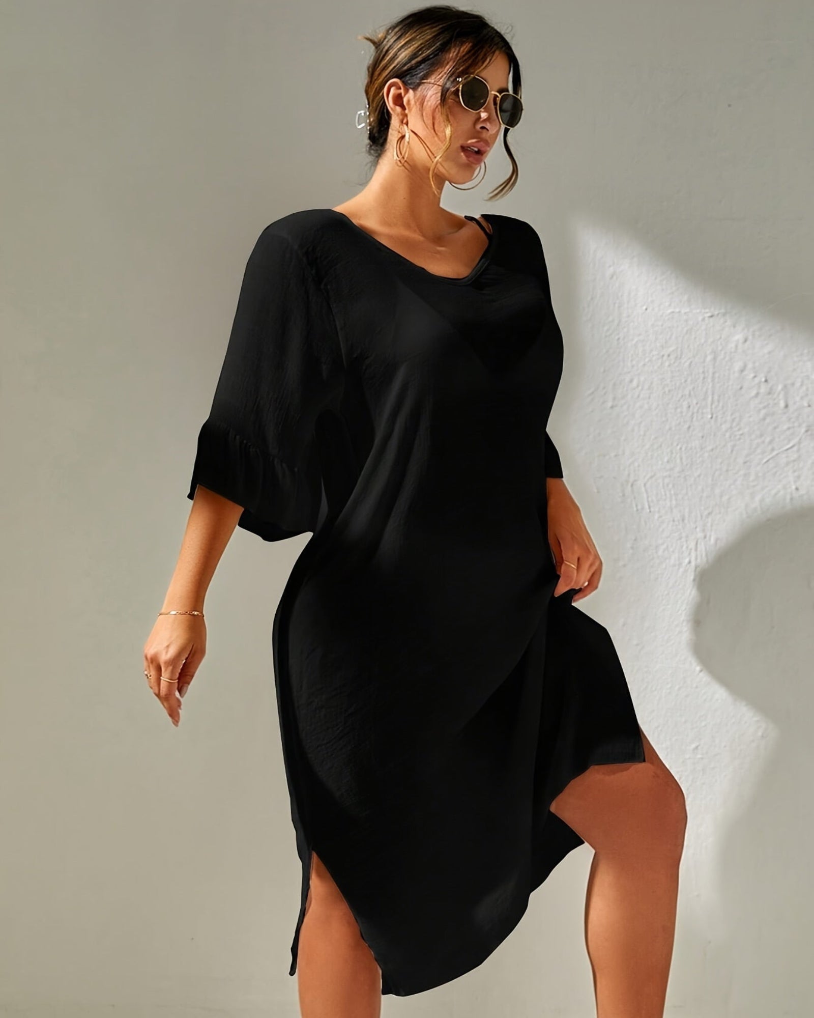 Olivia – Bohemian V - Neck Backless Maxi Dress with Split - Dress - Boho Style