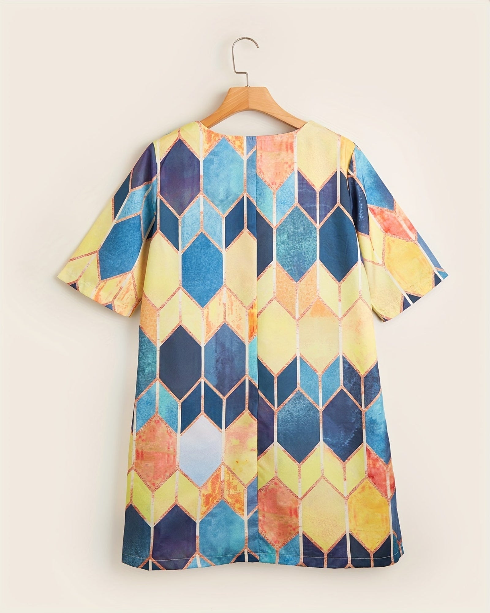 Olivia – Relaxed Boho V - Neck Tunic Dress - Dress - Boho Style