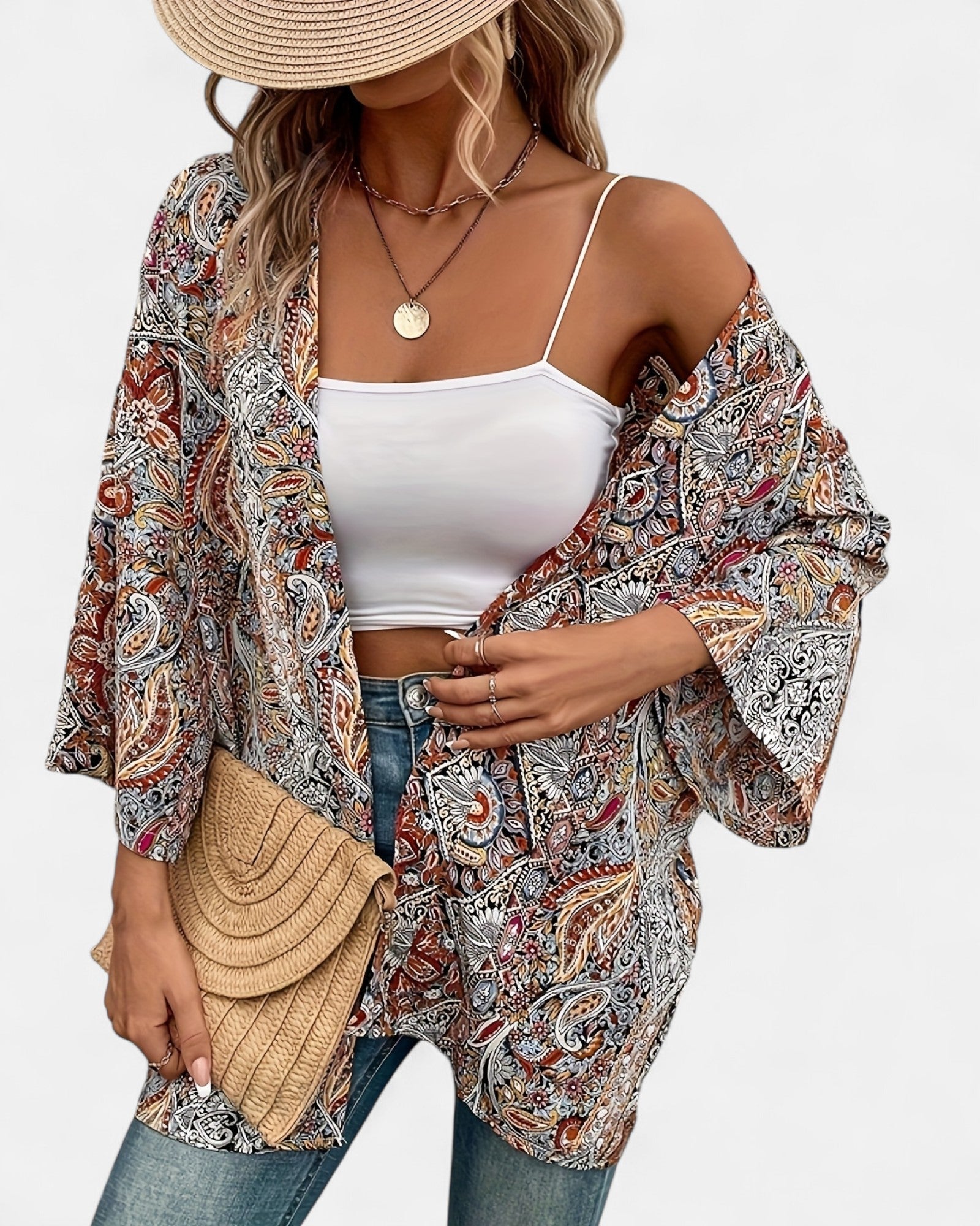 Olivia – Relaxed Floral Boho Cardigan - Cardigan - Boho Style