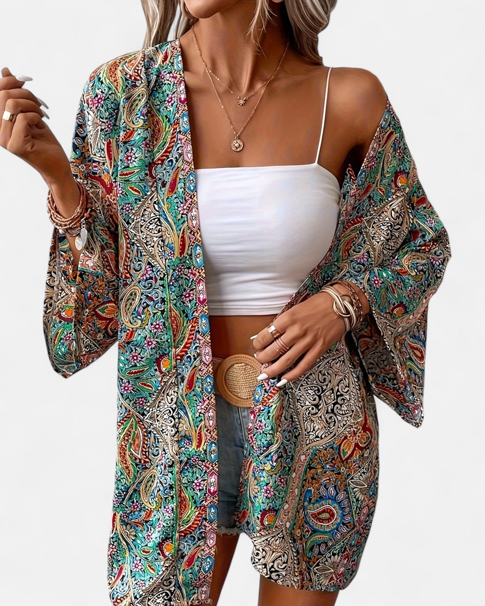 Olivia – Relaxed Floral Boho Cardigan - Cardigan - Boho Style