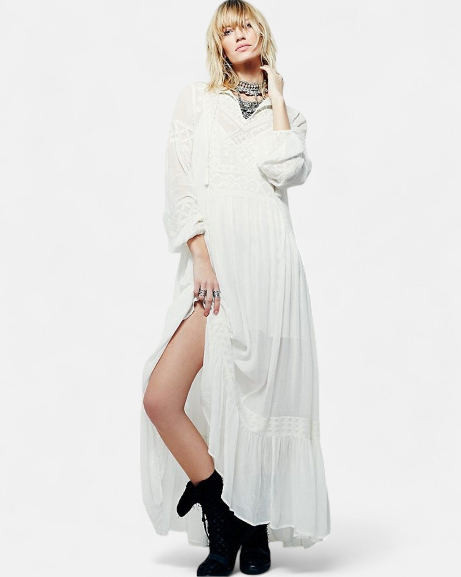 Ophelia – Flowing Bohemian Maxi Dress - Dress - Boho Style