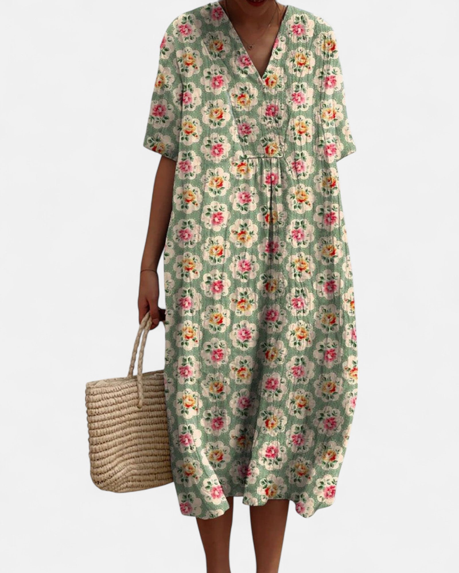 Rowena – Vintage Boho Floral Maxi Dress - Dresses - Boho Style