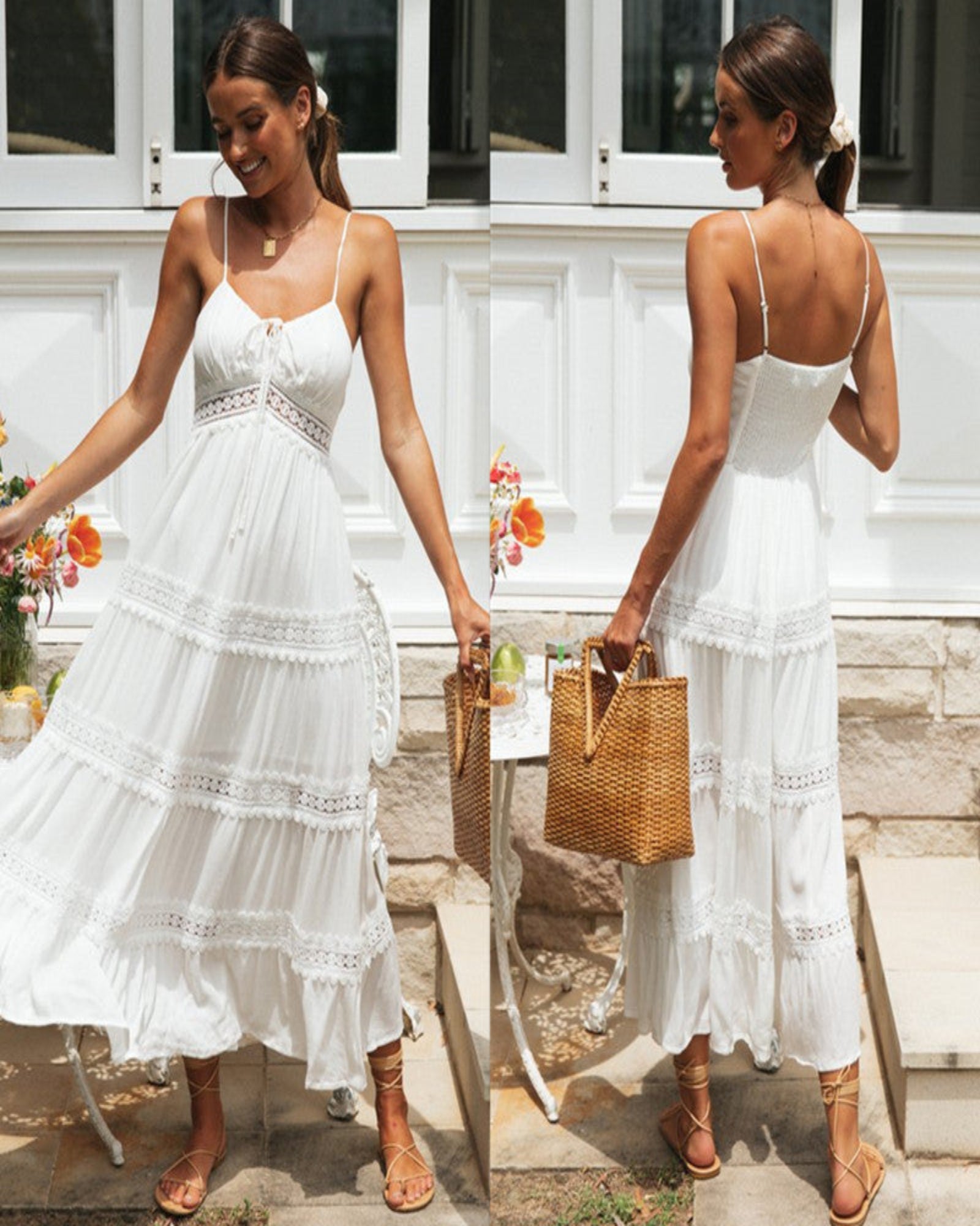 Roxie – Flowing Boho Lace Swing Dress - Dress - Boho Style