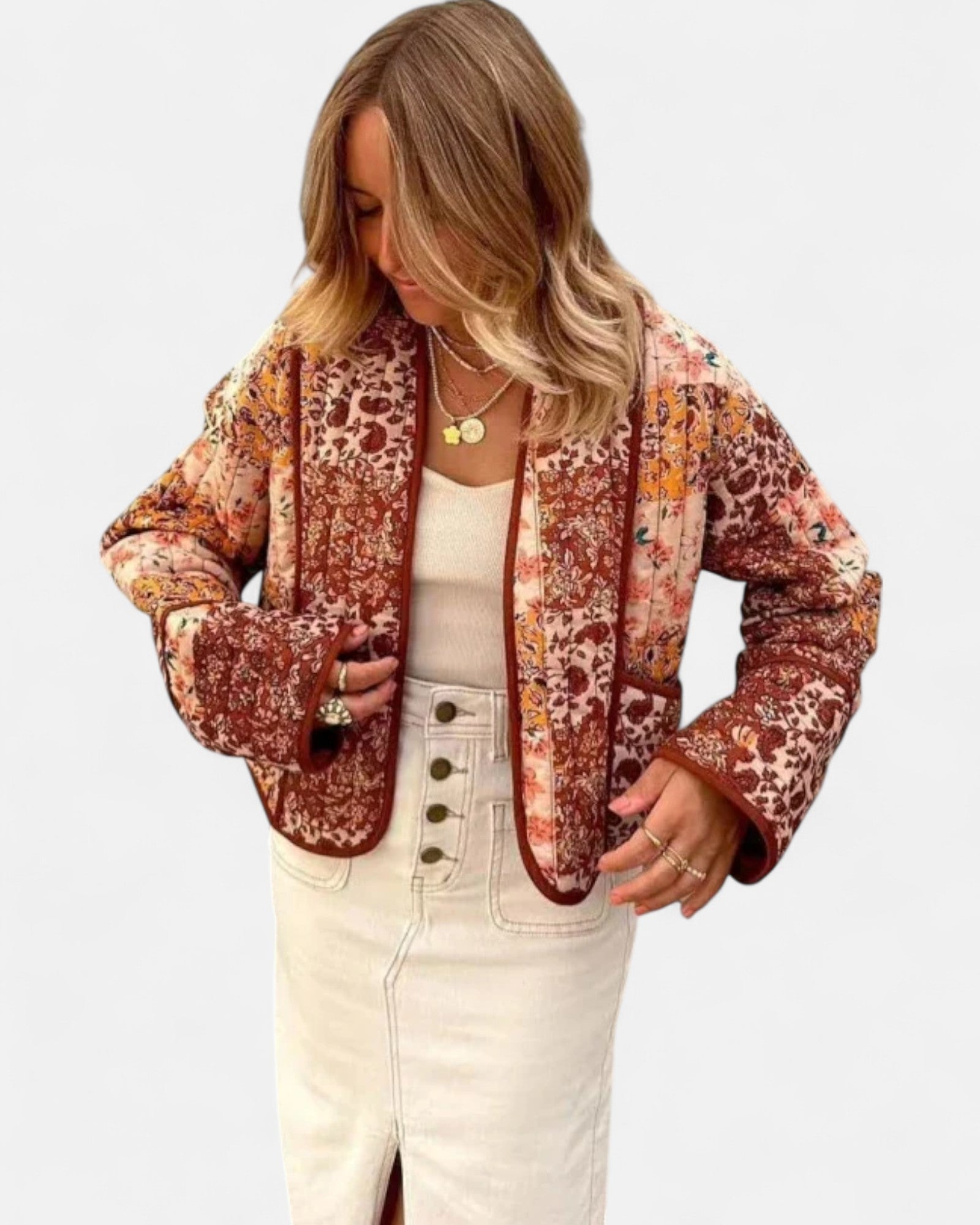 Solara – Luxurious Oversized Boho Quilted Jacket - Jacket - Boho Style