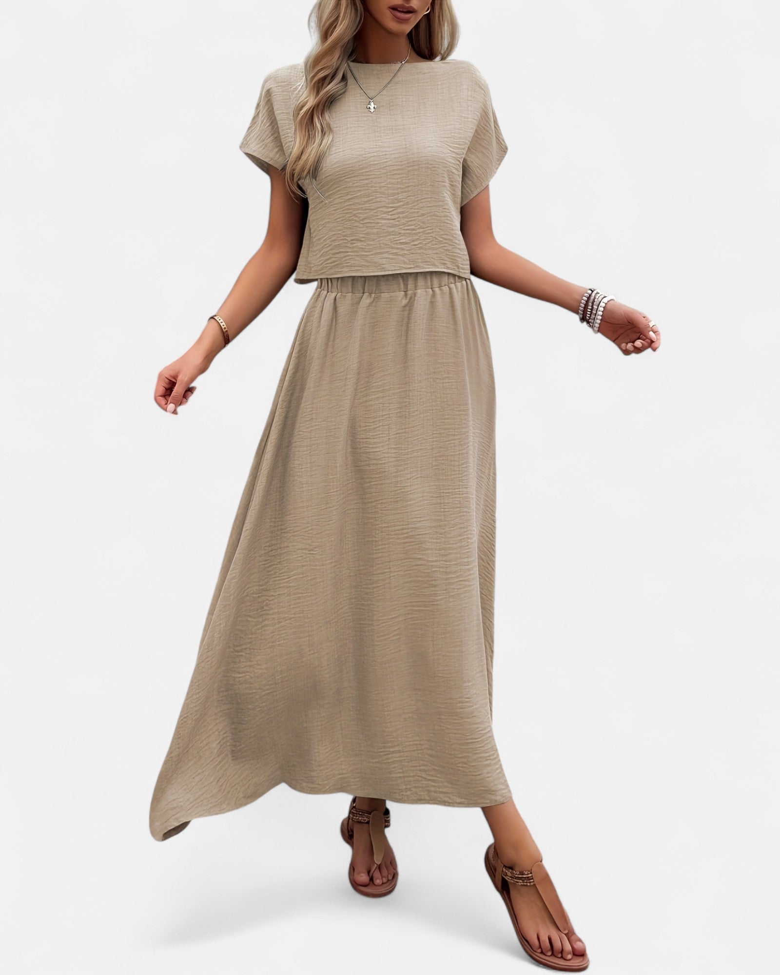 Sorrell – Boho A - Line Skirt & Relaxed Top Set - Outfit Sets - Boho Style