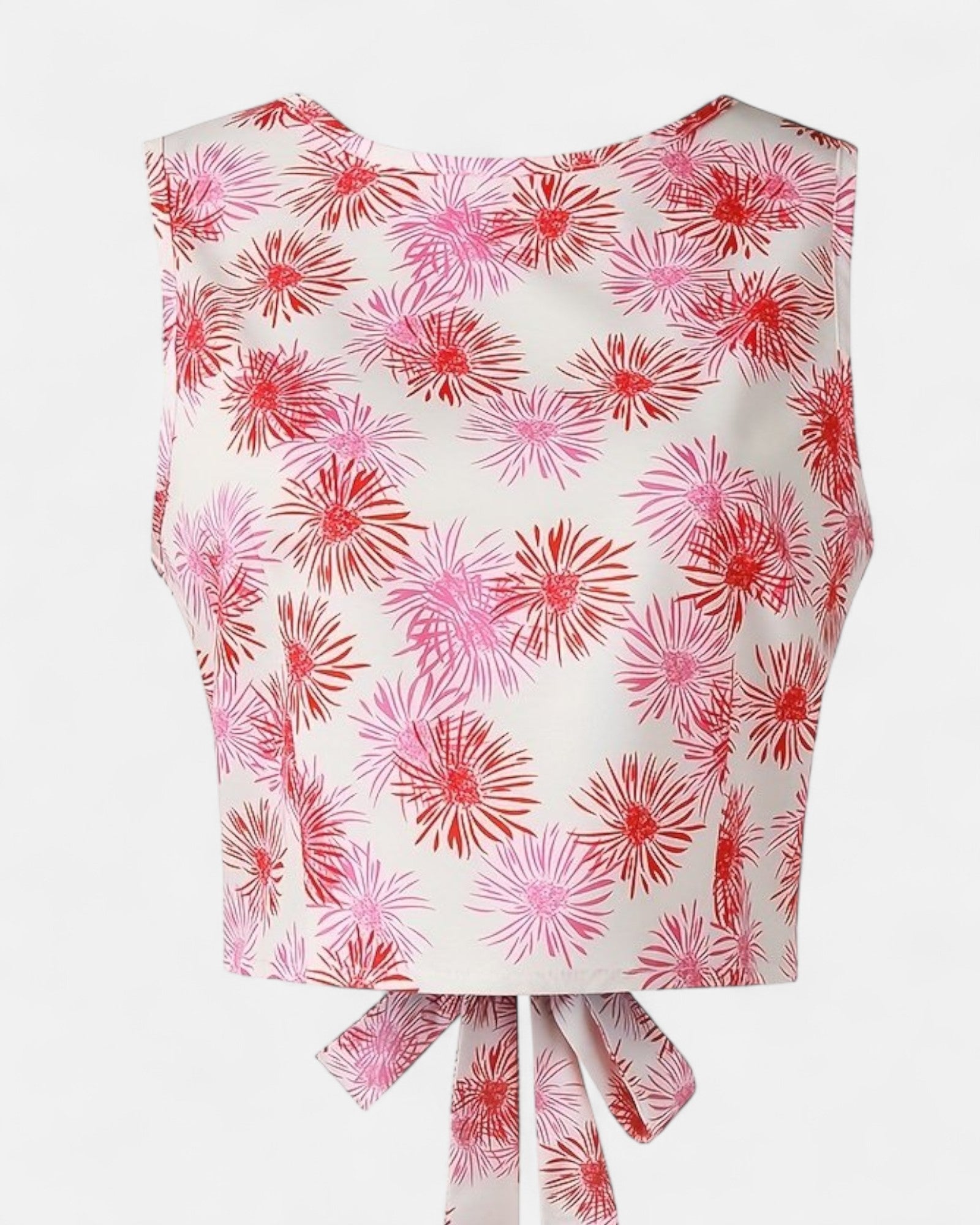 Sylvie – Slim Fit Boho Floral Tie - Back Crop Top - Crop top - Boho Style