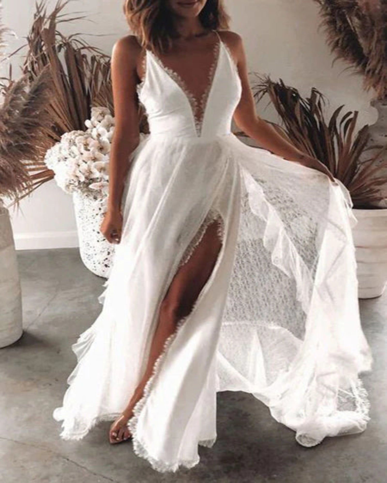 Zariah – Bohemian Lace Maxi Dress - Dress - Boho Style